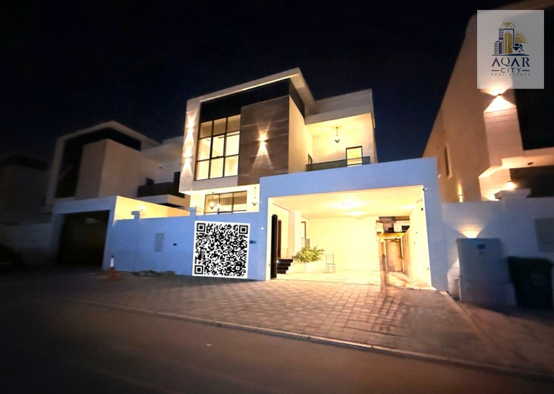 Villa for sale in Al Yasmin area, Ajman, including electricity, water, and air conditioning. Asking price: 1,790,000 AED