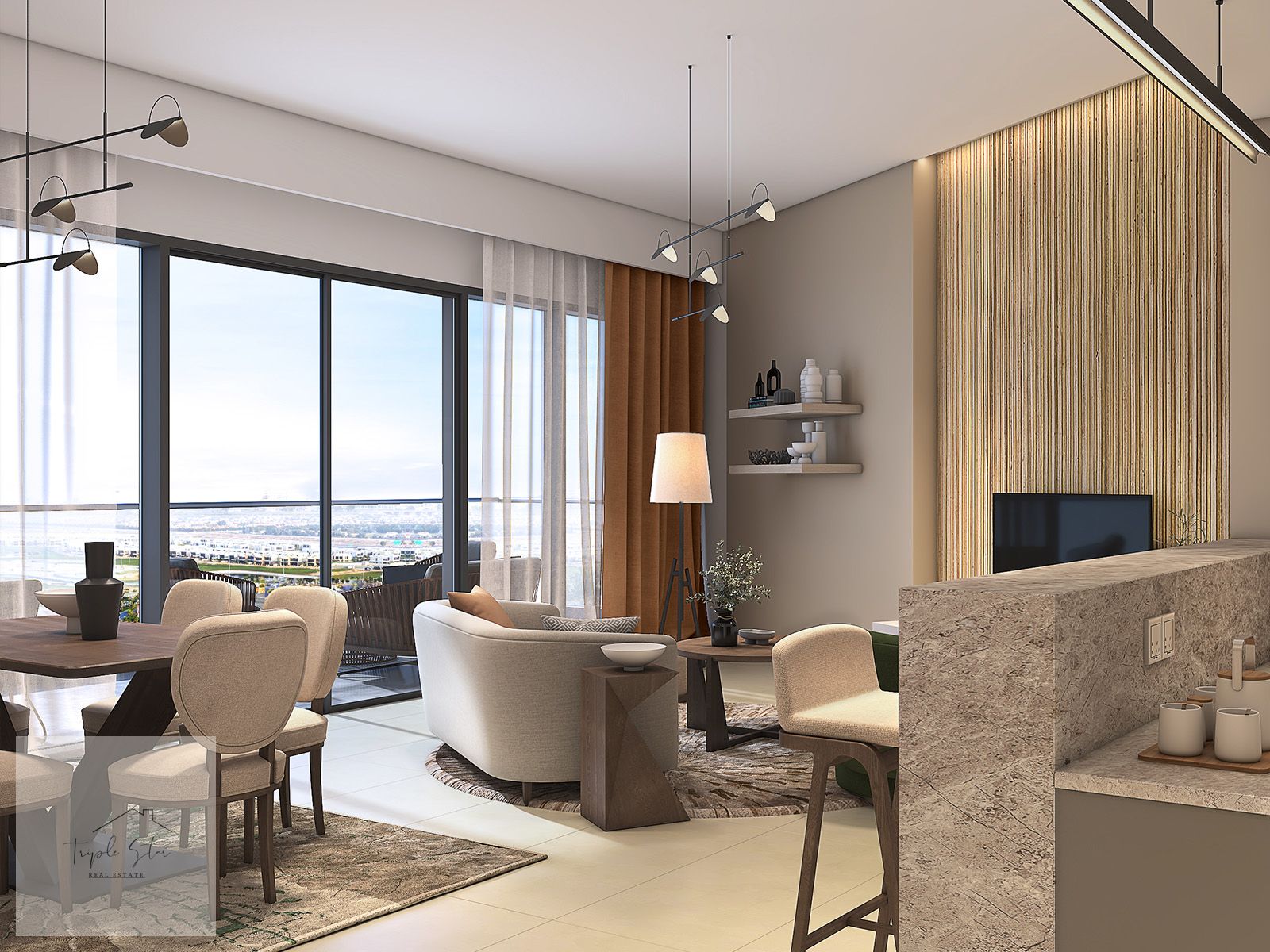 Stunning 1 Bedroom Apartment | 1BR +STUDY | 22nd Floor | DAMAC HILLS | GOLF GREENS 1