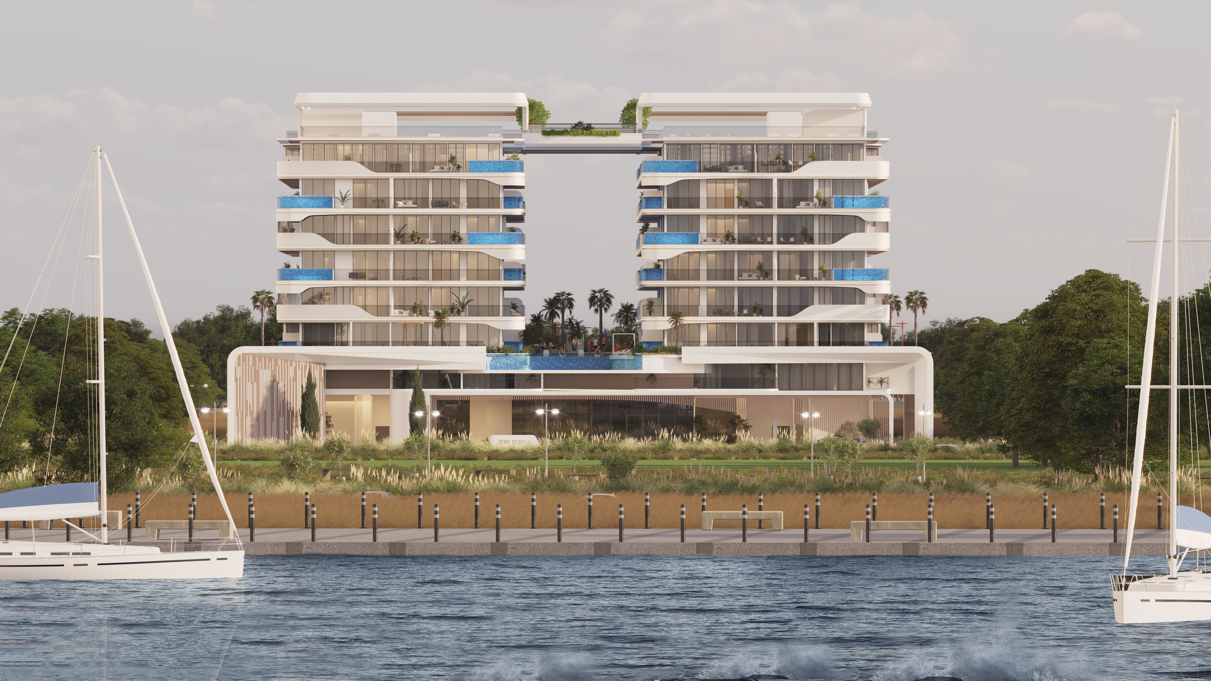 Luxury 3BR Home with Private Pool & Poolside View in Ocean Pearl, Dubai Islands
