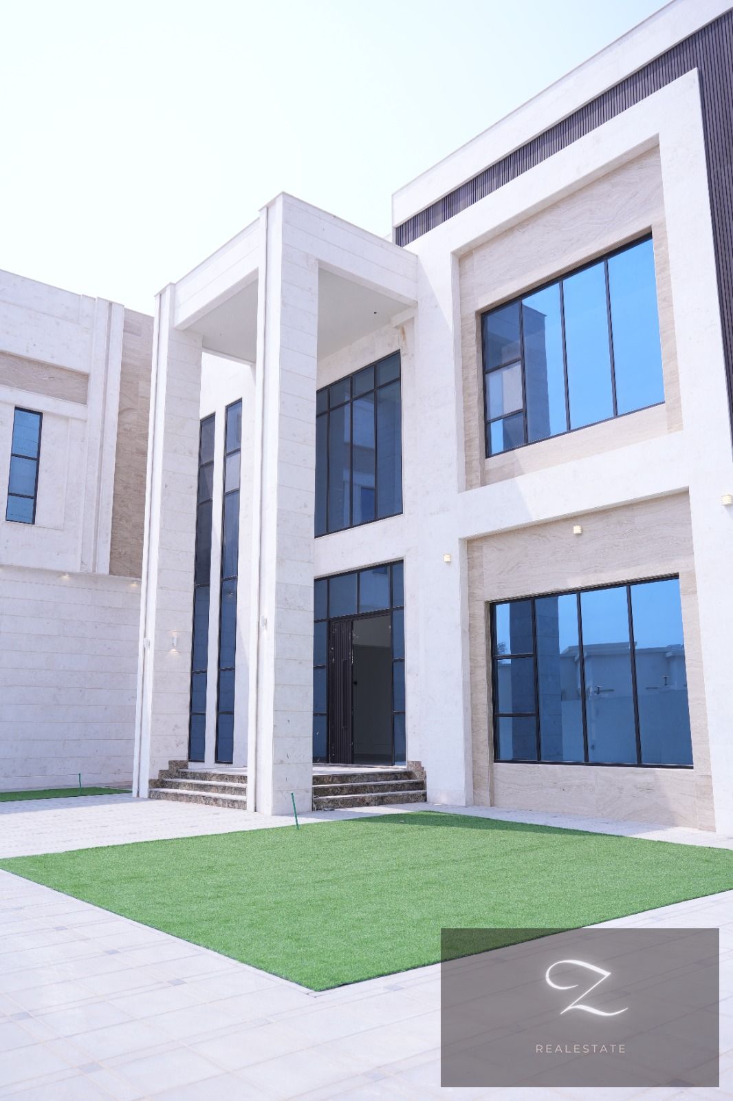 For sale a luxurious villa in Sharjah, Al Ramaqia area, super deluxe finishing New first inhabitant corner