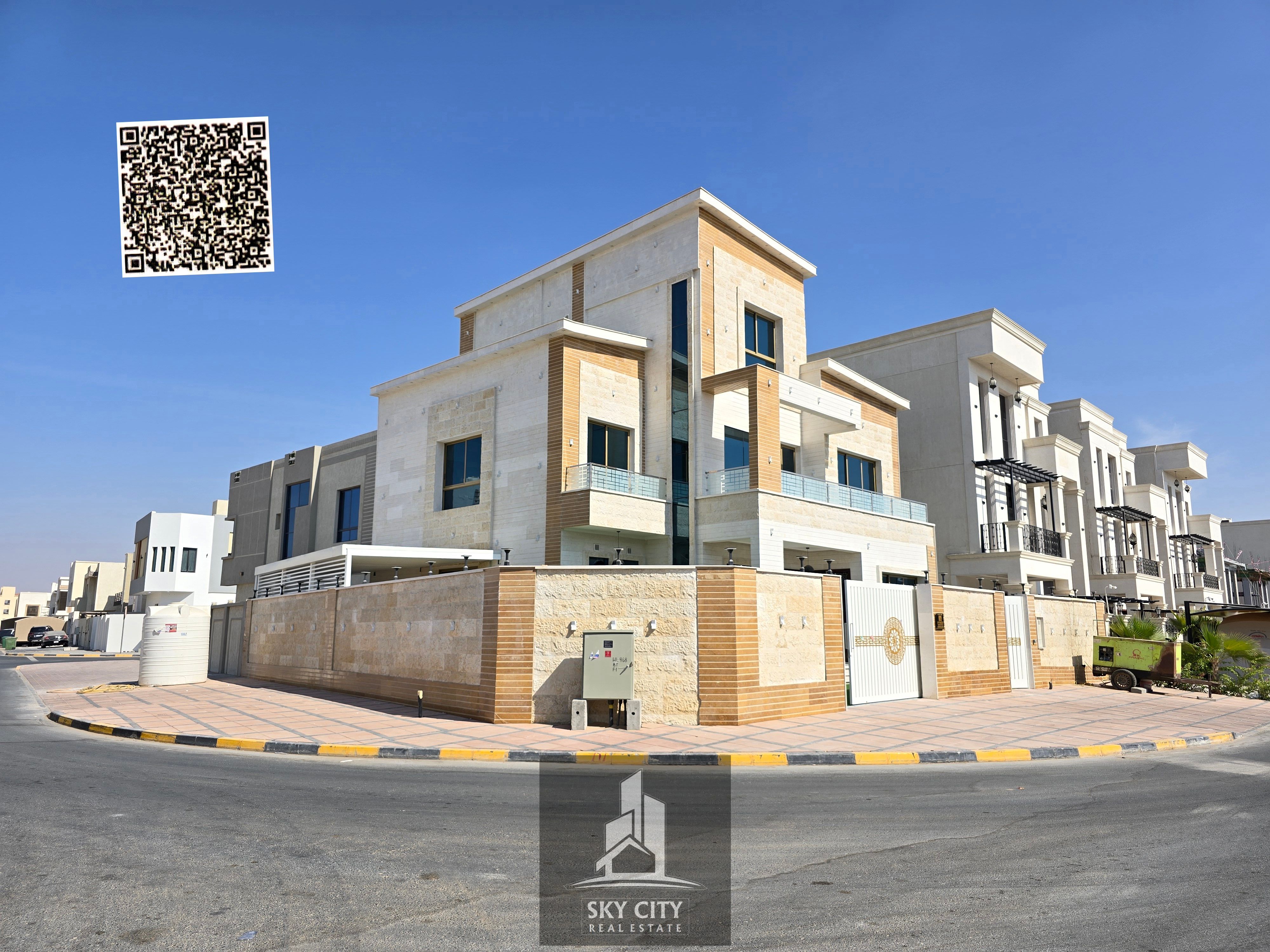 Luxury villa for sale combining luxury, comfort and ideal location in one of the most beautiful residential areas of Ajman.