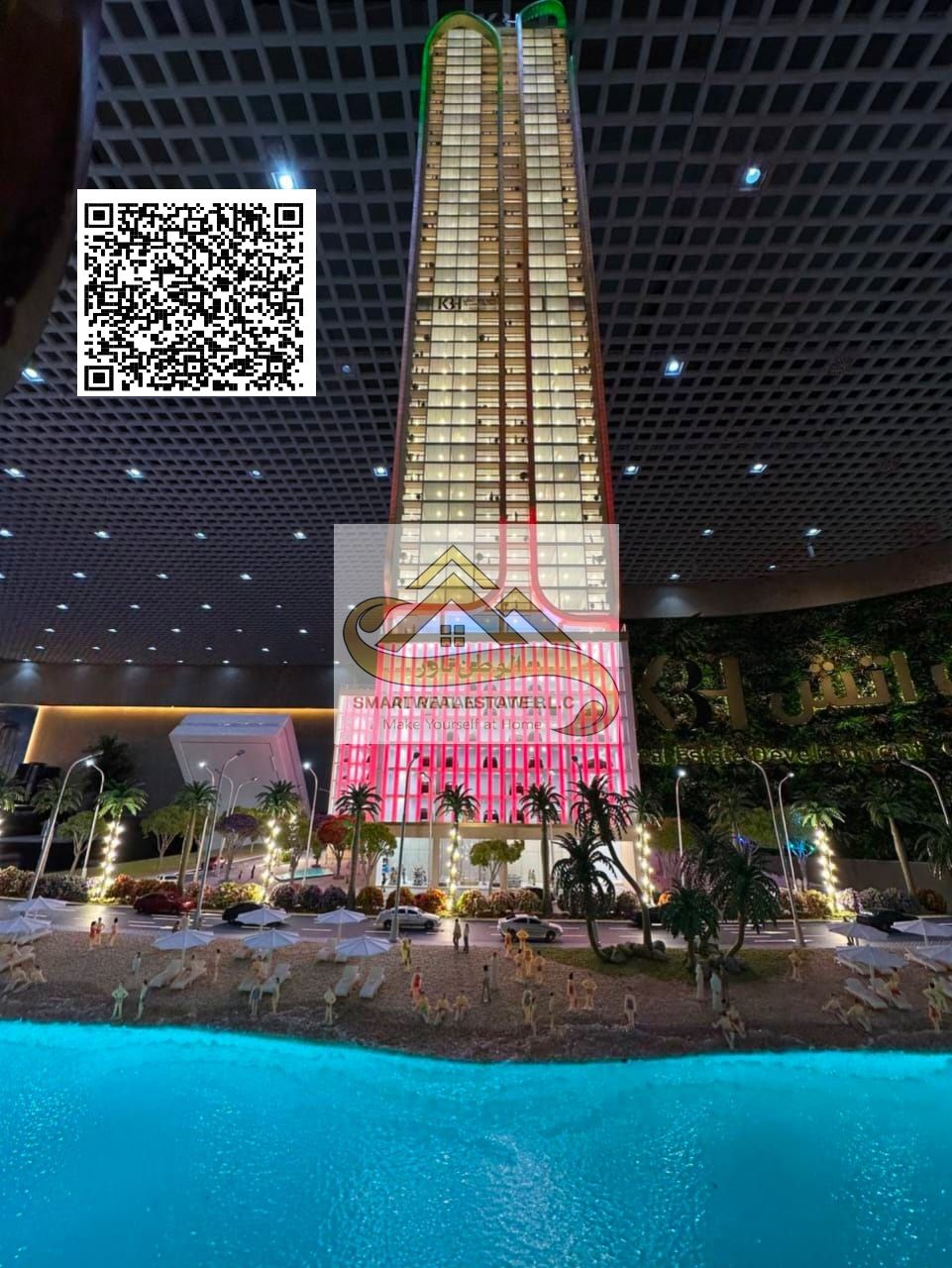 1bed room and a hall big size for sale in al watan tower ajman withe two batheroom and a big seperate kitchen and balcony withe beautiful view