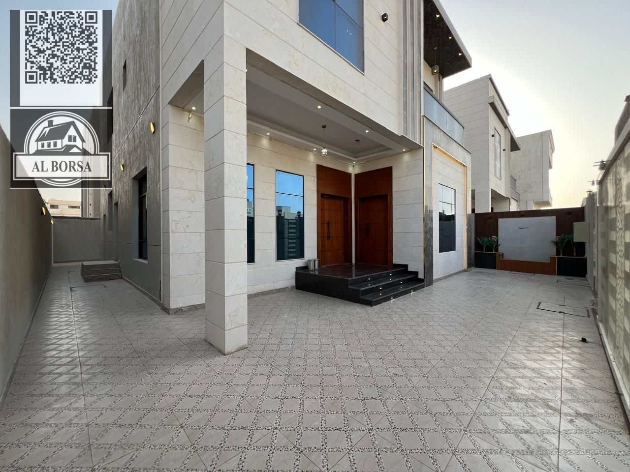 Luxury villa for sale in Al Zahia, 4 master bedrooms, living room, majlis, maid's room, and kitchen