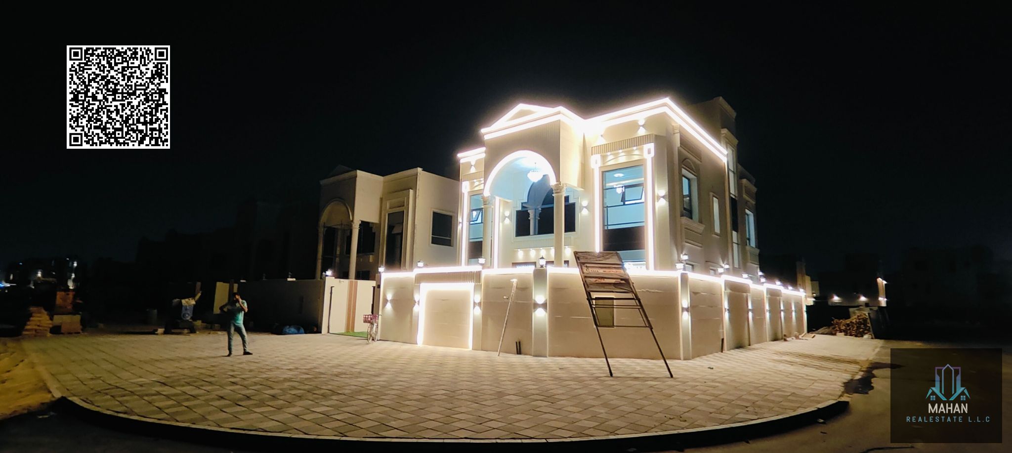 Luxurious corner villa for sale in Al Helio 2 – Ajman, offering exceptional privacy, extra wide frontage, and spacious outdoor areas thanks to its prime corner location