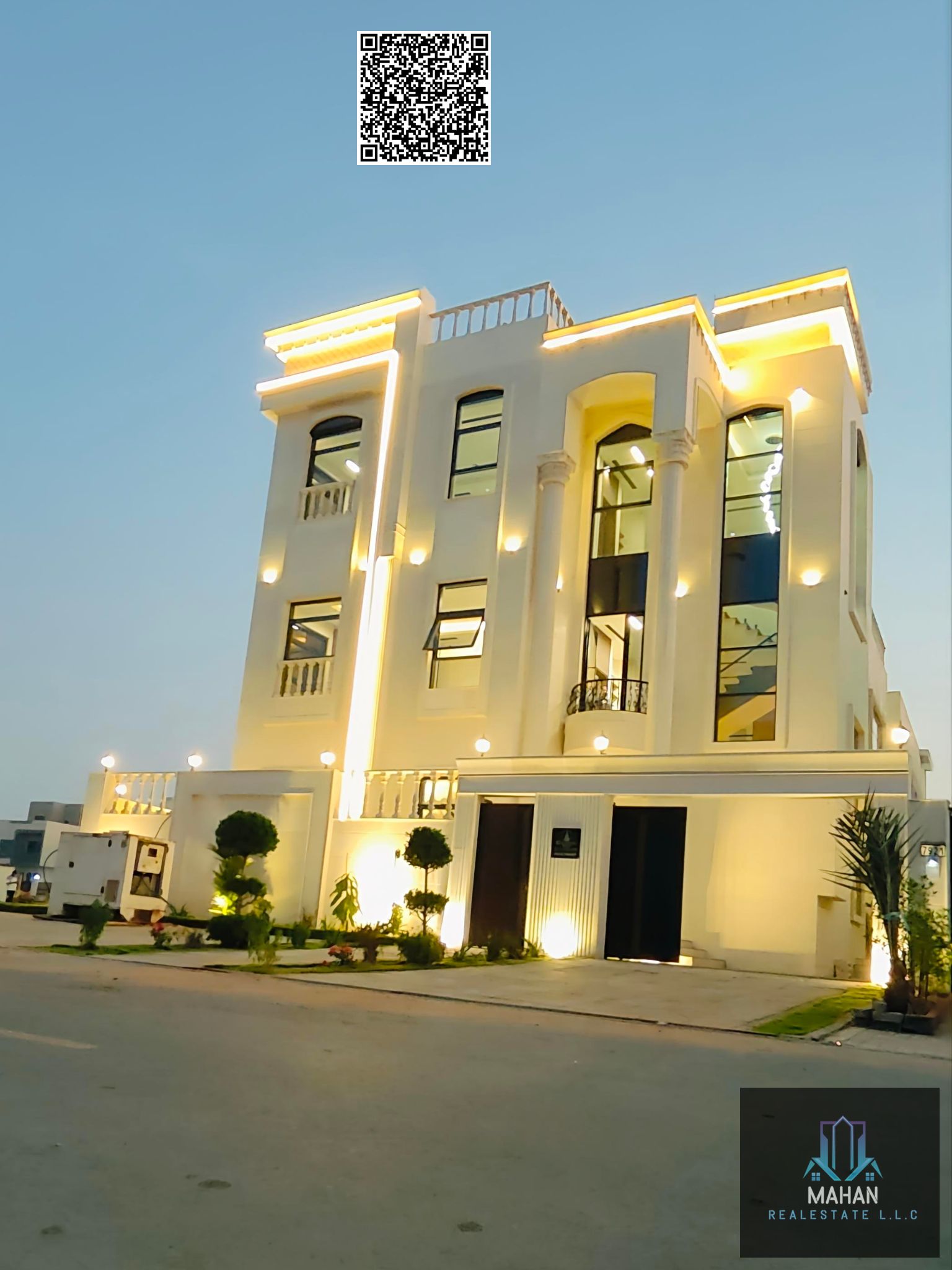 A distinguished Classic Corner Villa located in the prestigious Al Zahya area of Ajman, offering a premium living experience with a combination of elegant classical design and modern luxury finishes. Positioned on a corner plot, the villa enjoys exception