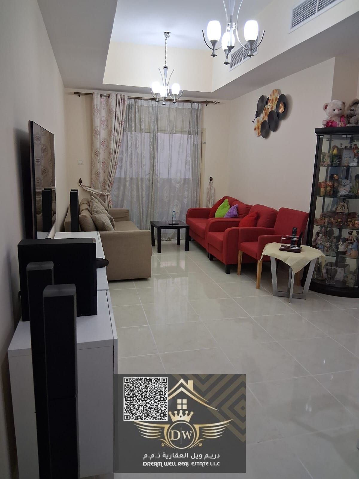 Fully Furnished 2BR | High Floor | Open Ajman City View | Large Balcony – Lillies Tower