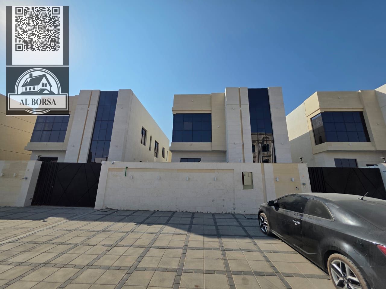 For sale in Al Helio 2, Ajman: a villa with 5 master bedrooms, a majlis, a living room, a kitchen, a maid's room, and a swimming pool.