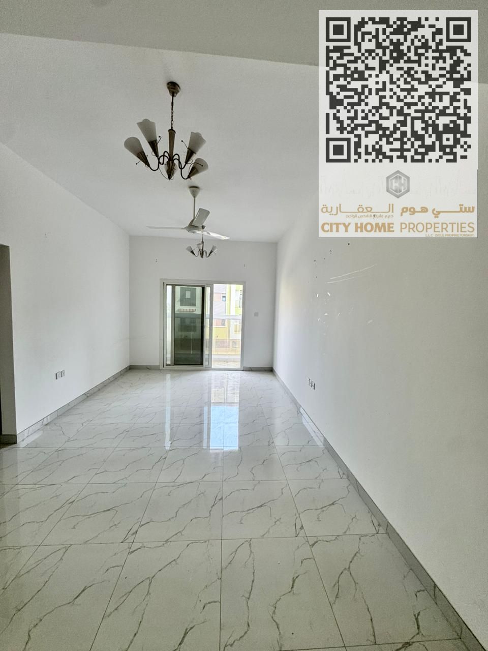 Spacious 2-bedroom apartment with living room for annual rent | Master bedroom + external bathroom | Central AC | Balcony | Luxury fini
