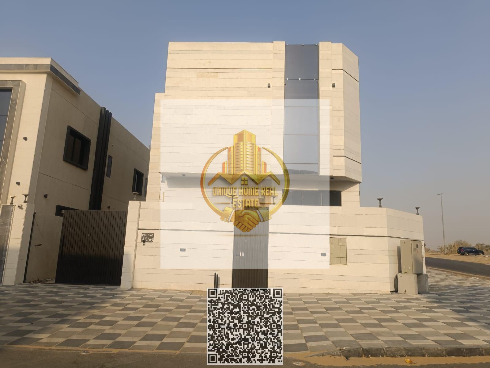 Luxury super deluxe villa for sale in Al Helio 2 area in Ajman Corner at a price of 1,750,000 including registration,Freehold