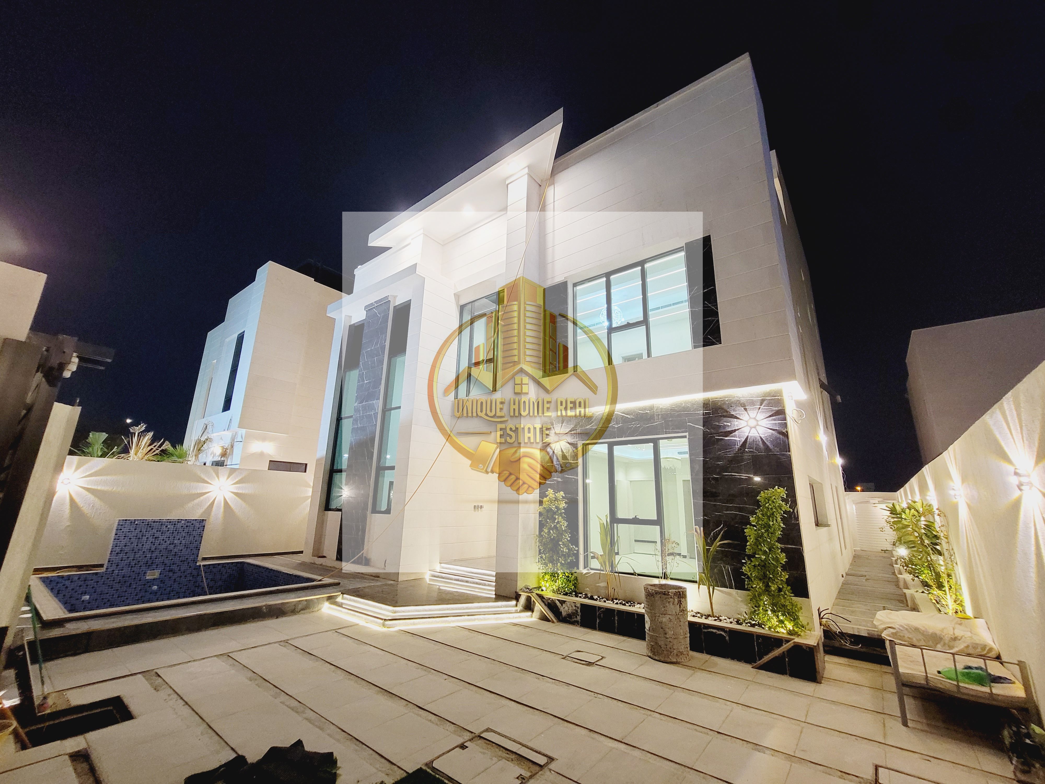 Lavish! 8 Master Bedrooms Villa For Sale In Al Al Alia, Ajman - G + 2 Swimming Pool - Elegant Design - Including All