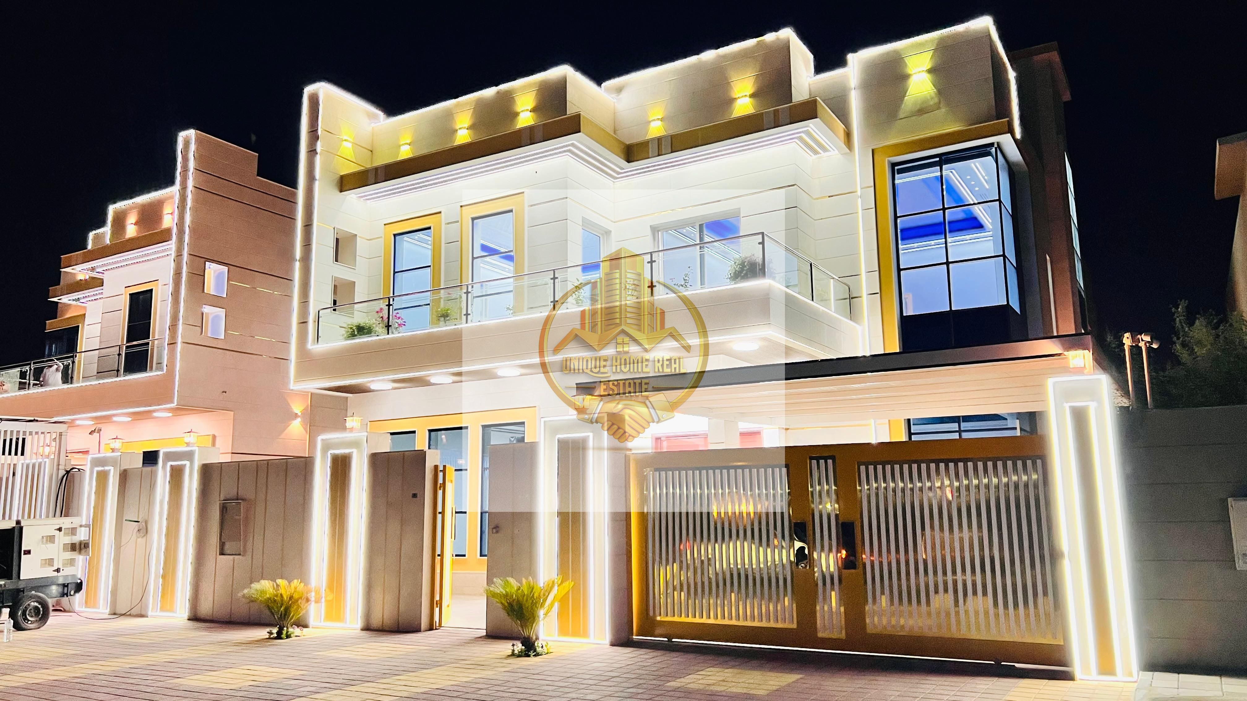 Exquisite Modern Luxury | 7-Bedroom Villa in Rawda 2, Ajman | Swimming Pool & Roof | Prime Location