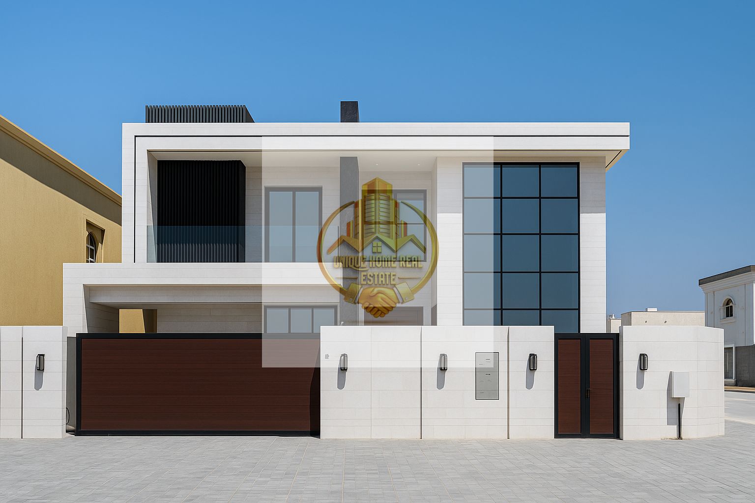 Luxury! Semi-Furnished 5 Master Bedroom Villa For Sale In Al Rawda 1, Ajman - including Electricity, Water & AC - Built In Wardrobes & TV- Maid Room & Driver Room