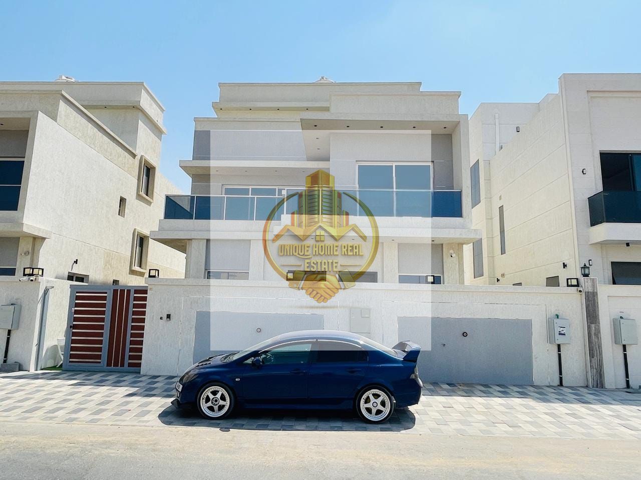 Villa for rent in Al Yasmeen, Ajman, 5 bedrooms, hall, sitting room,maid room, parking and spacious area