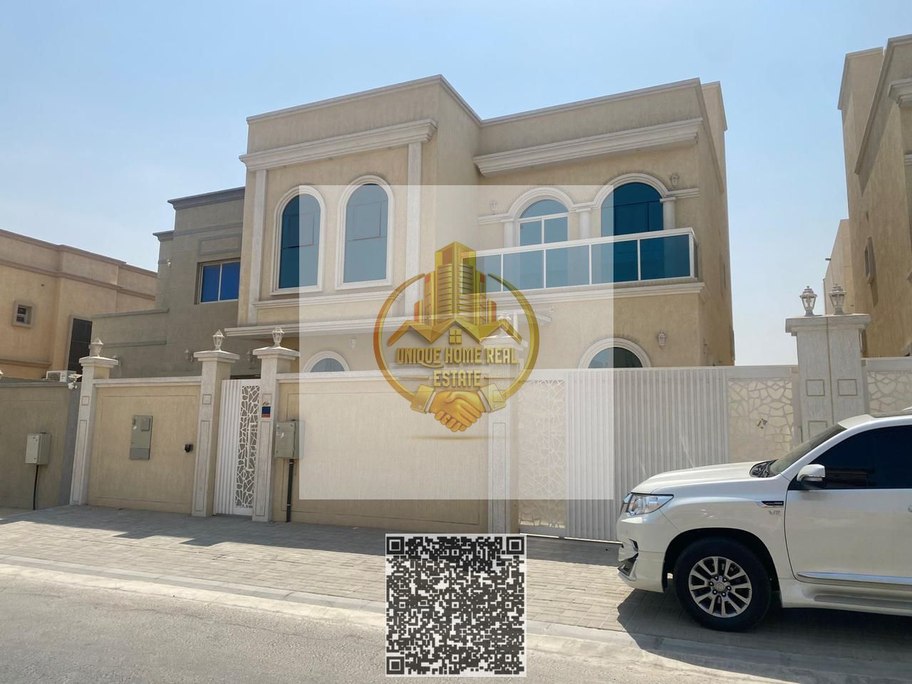 A wonderful five-bedroom villa for rent, located in Al Zahia, next to Sheikh Mohammed Bin Zayed Road.