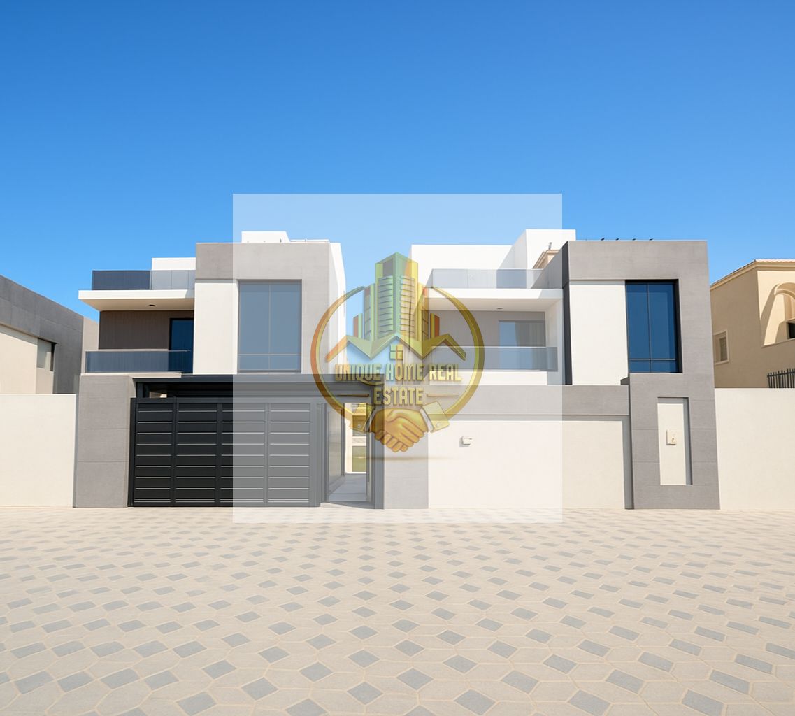 Luxurious Fully Smart 6-Bedroom Villa for Rent in Al Mowaihat 1, Ajman - Roof With BBQ Area - Prime Location