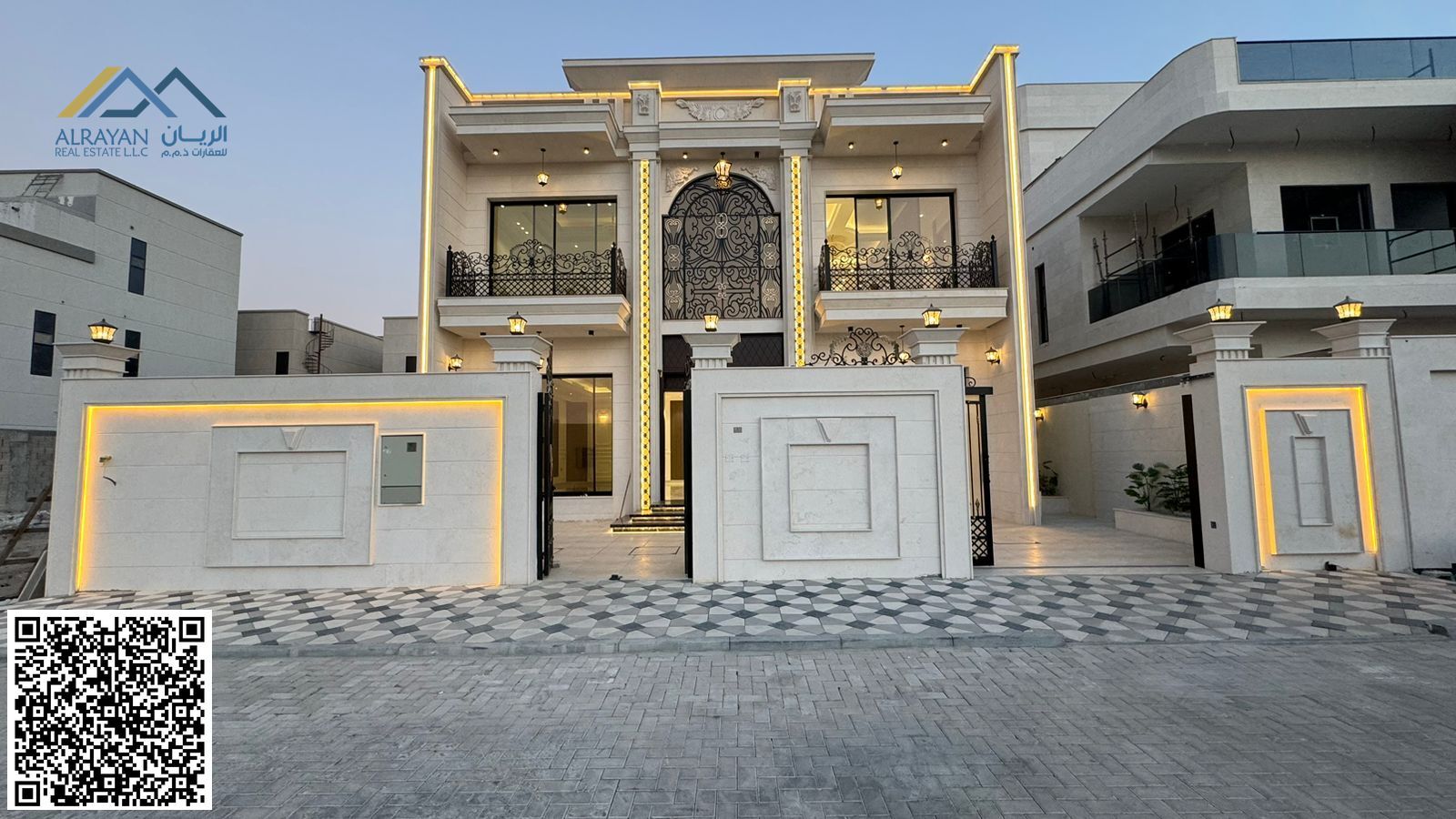 A luxurious villa with distinctive finishes and spacious areas