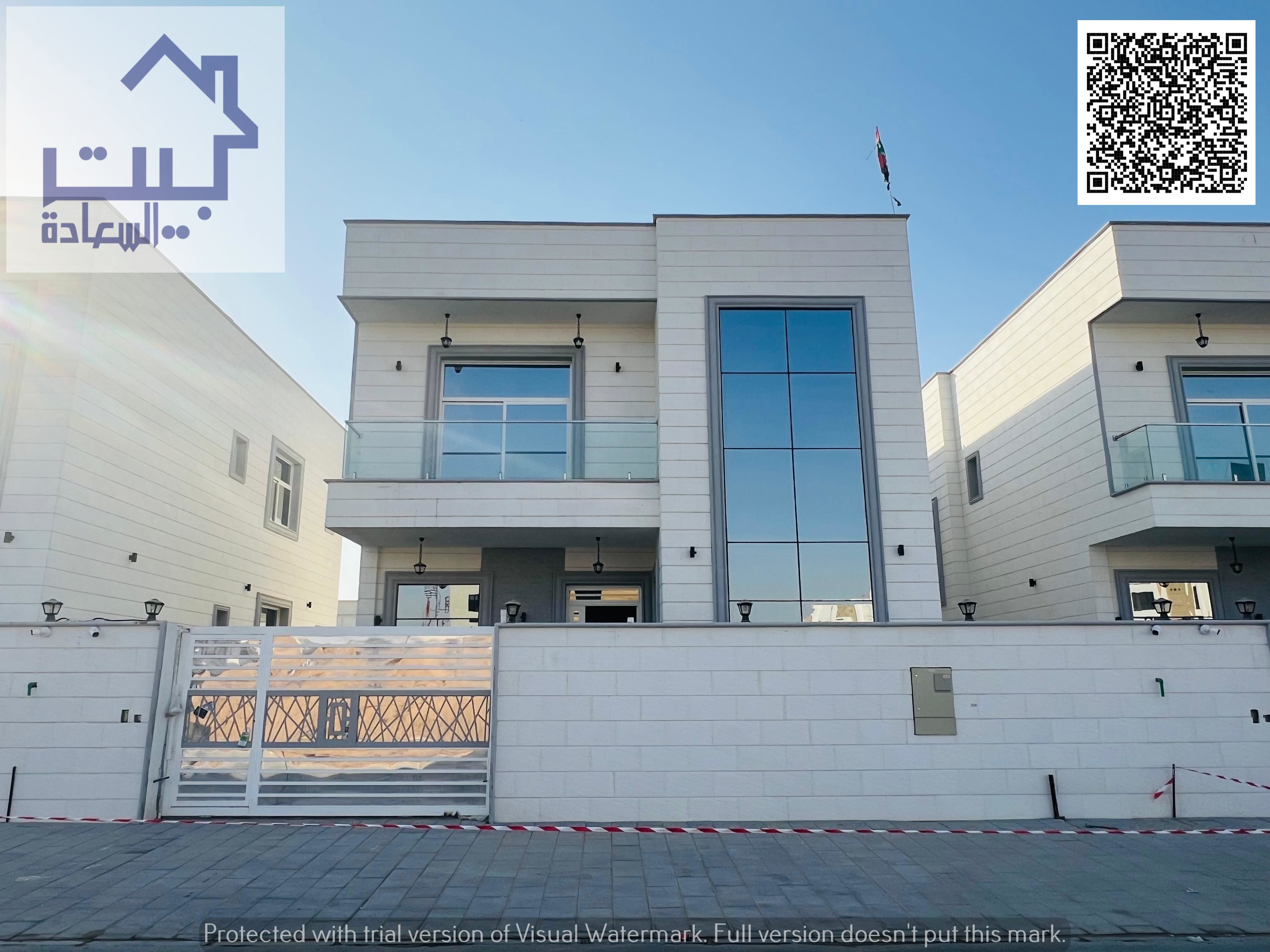 Your dream villa, two stories, including registration fees, water, electricity, and air conditioning. Very close to Sheikh Mohammed Bin Zayed Road, ne