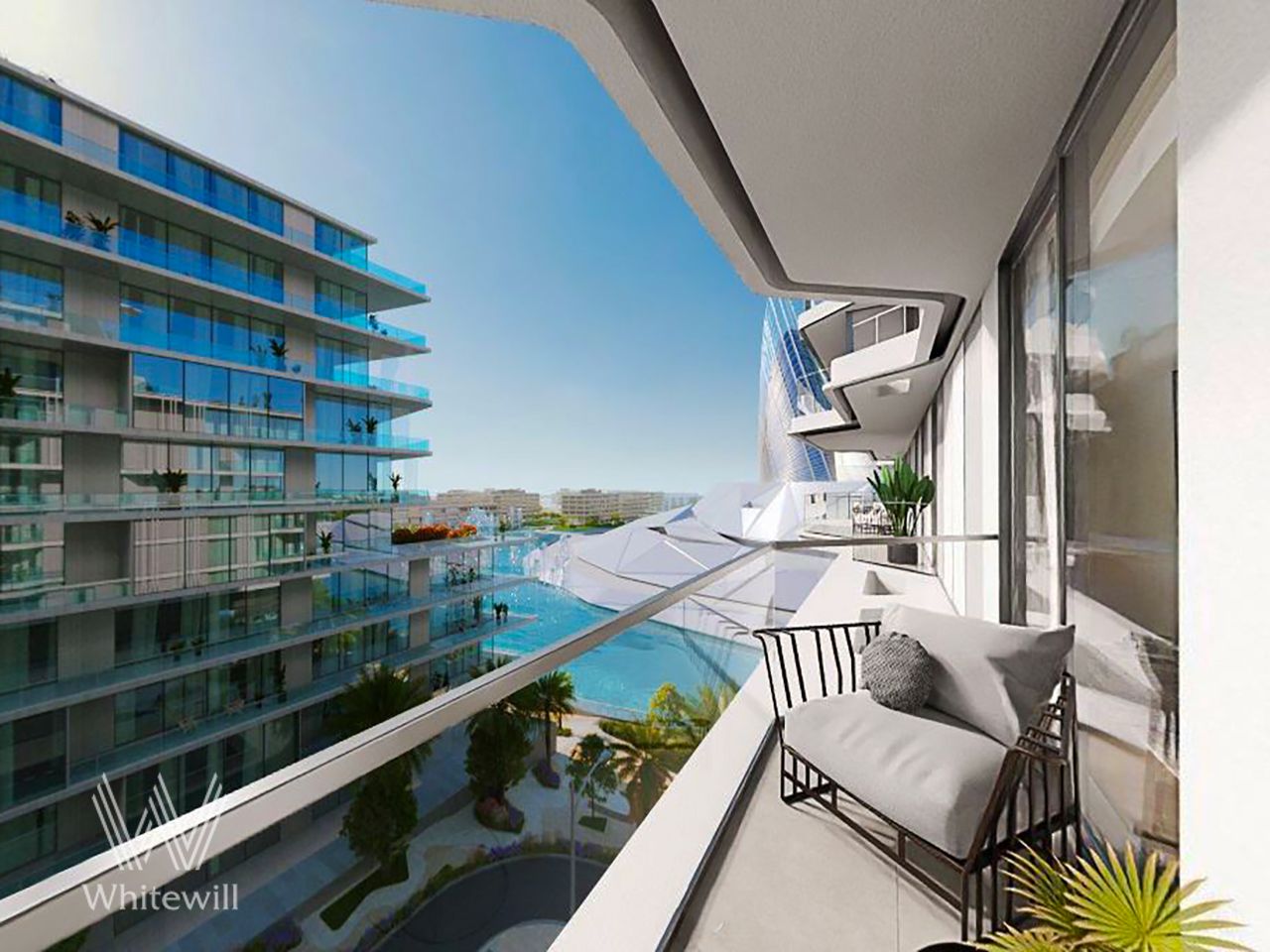 Partial Fountain View | Balcony | Spacious Layout