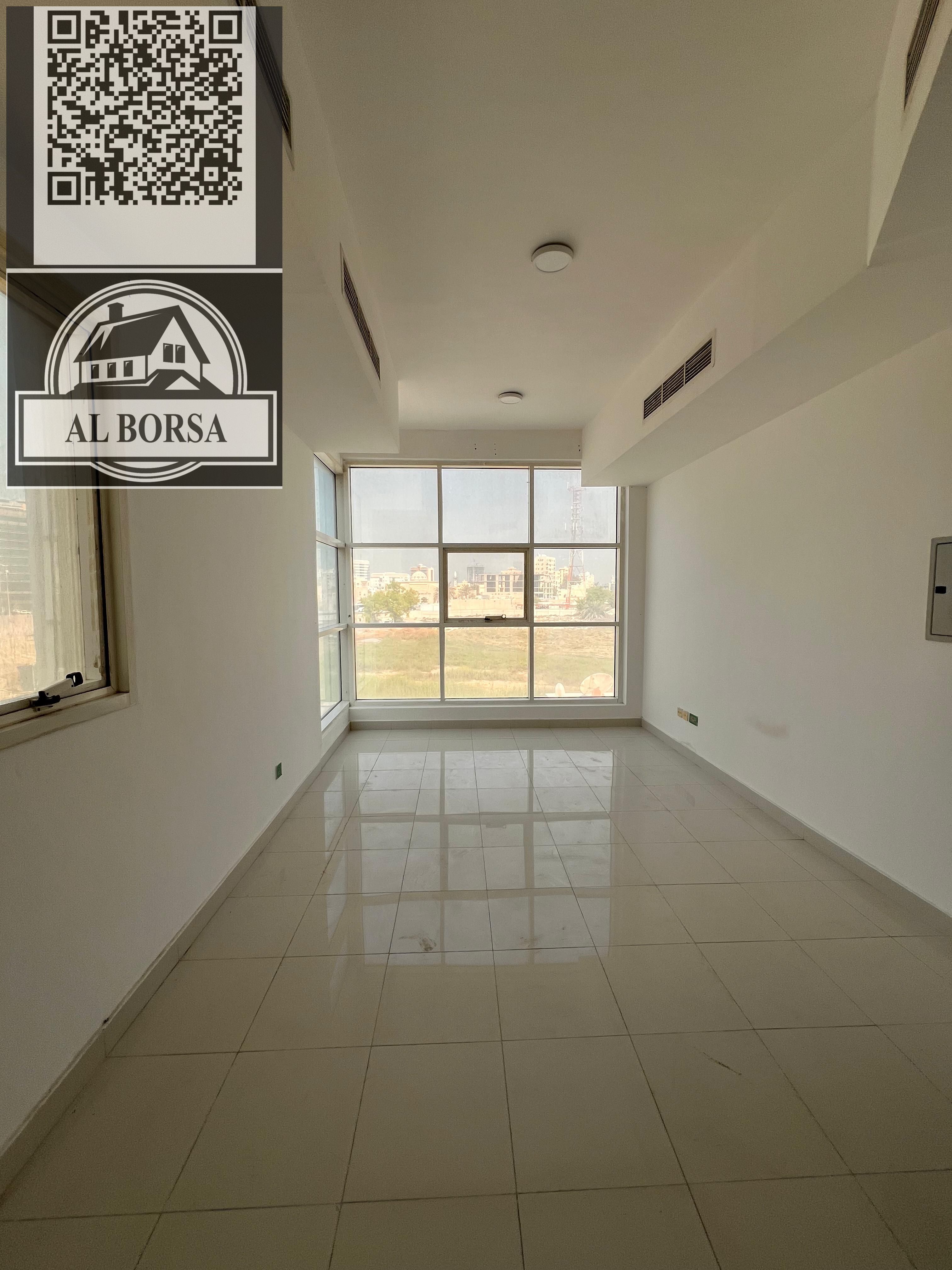 For Rent: Spacious studio apartment in a prime location with central air conditioning, close to services, bus station, the Corniche, for AED 20 k