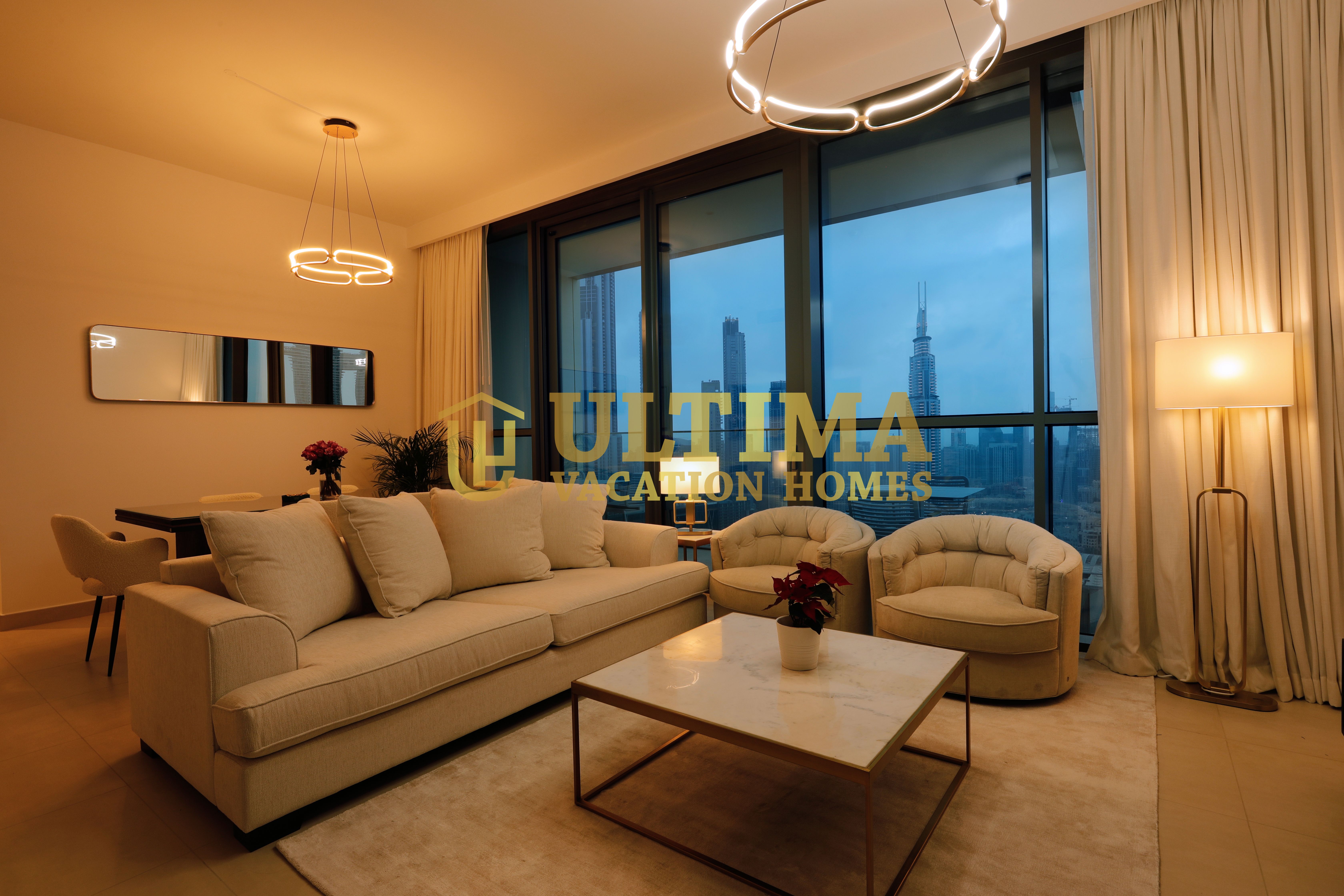 Direct Access to Dubai Mall 3BR with Burj Views
