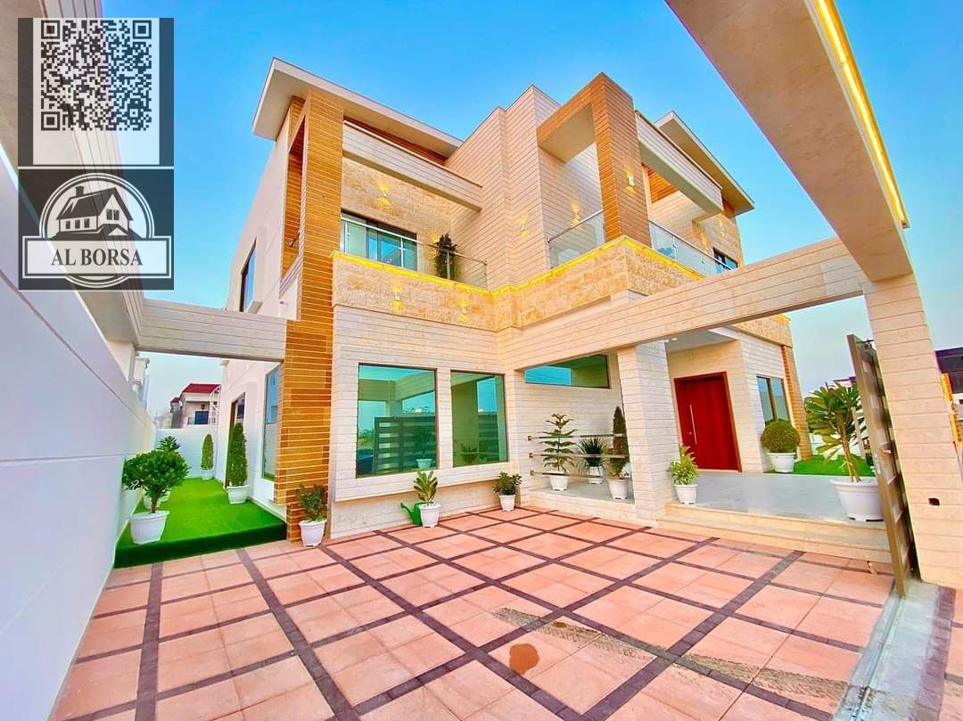 Stunning villa for rent in Ajman, Al Yasmeen area. 5 master bedrooms, 2 living rooms, a majlis, Corner villa on two streets. Price: AED 125,000
