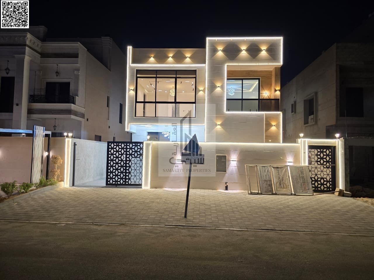 Villa for Sale in Al Amrah Consisting of: 5 Master Bedrooms • Majlis with Bathroom • Living Room with Bathroom • Main Kitchen • Maid's Room • L