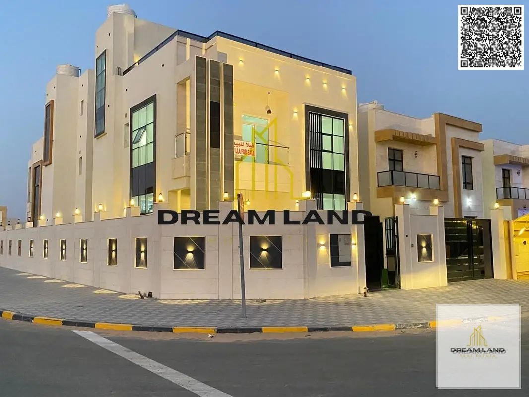 Luxury corner villa for sale in Al Zahia area - Ajman. A golden opportunity to own a high-end villa with excellent finishes and spacious areas, locate