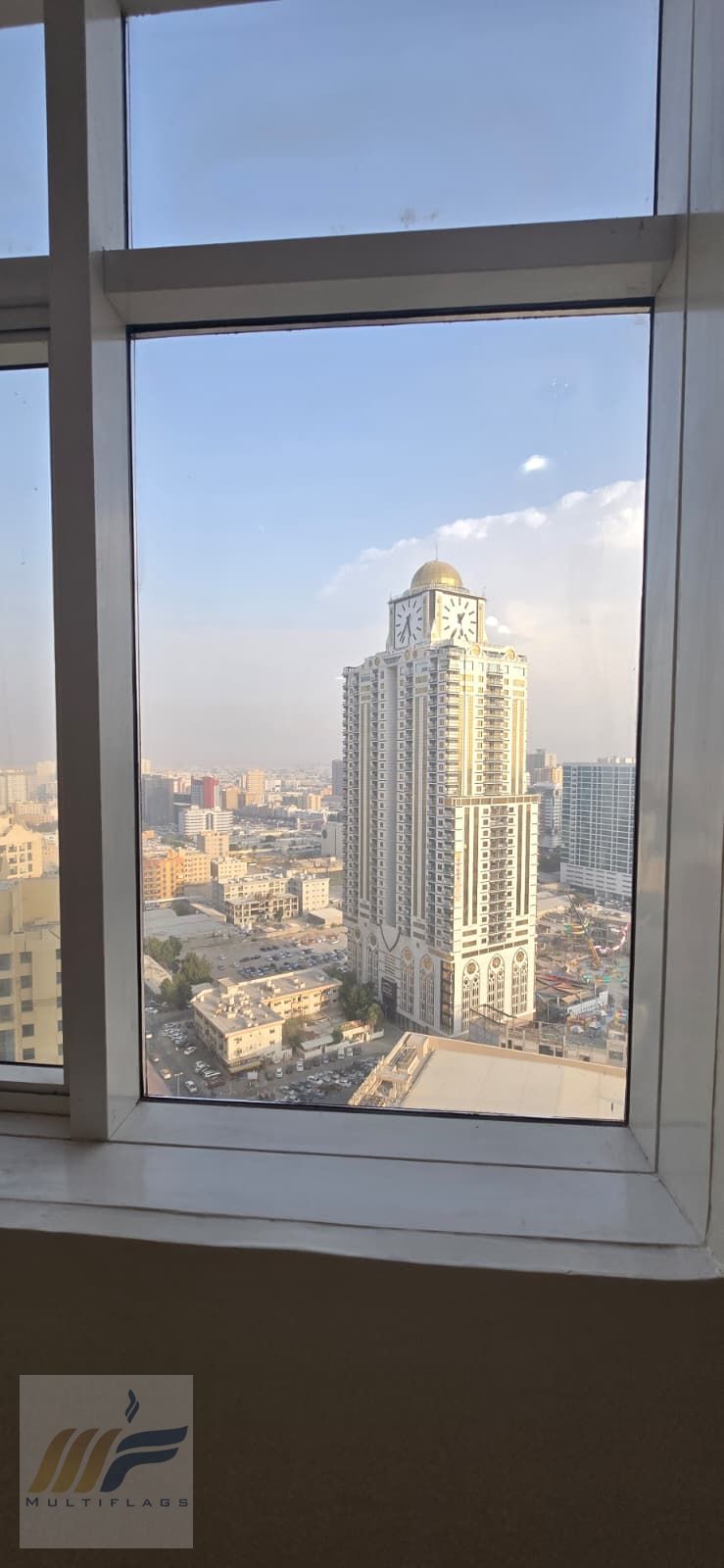 Elegant two bedroom apartment with living room in Horizon Tower Ajman offering modern design spacious layout premium location and serene upscale lifes