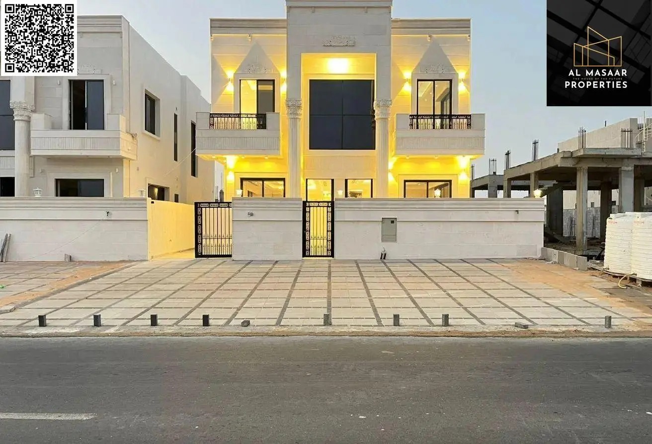 Villa for sale, all-inclusive (registration, ownership, electricity, and water fees), on the main street, ready to move in, in one of Ajman's most pre
