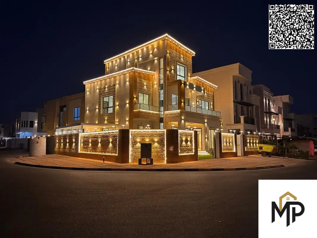 For Sale – 5 Bedroom Corner Villa in Al Zahia, Ajman | Built-up Area 4,200 ft² + Land 4,500 ft² | Modern Design and Prime Location