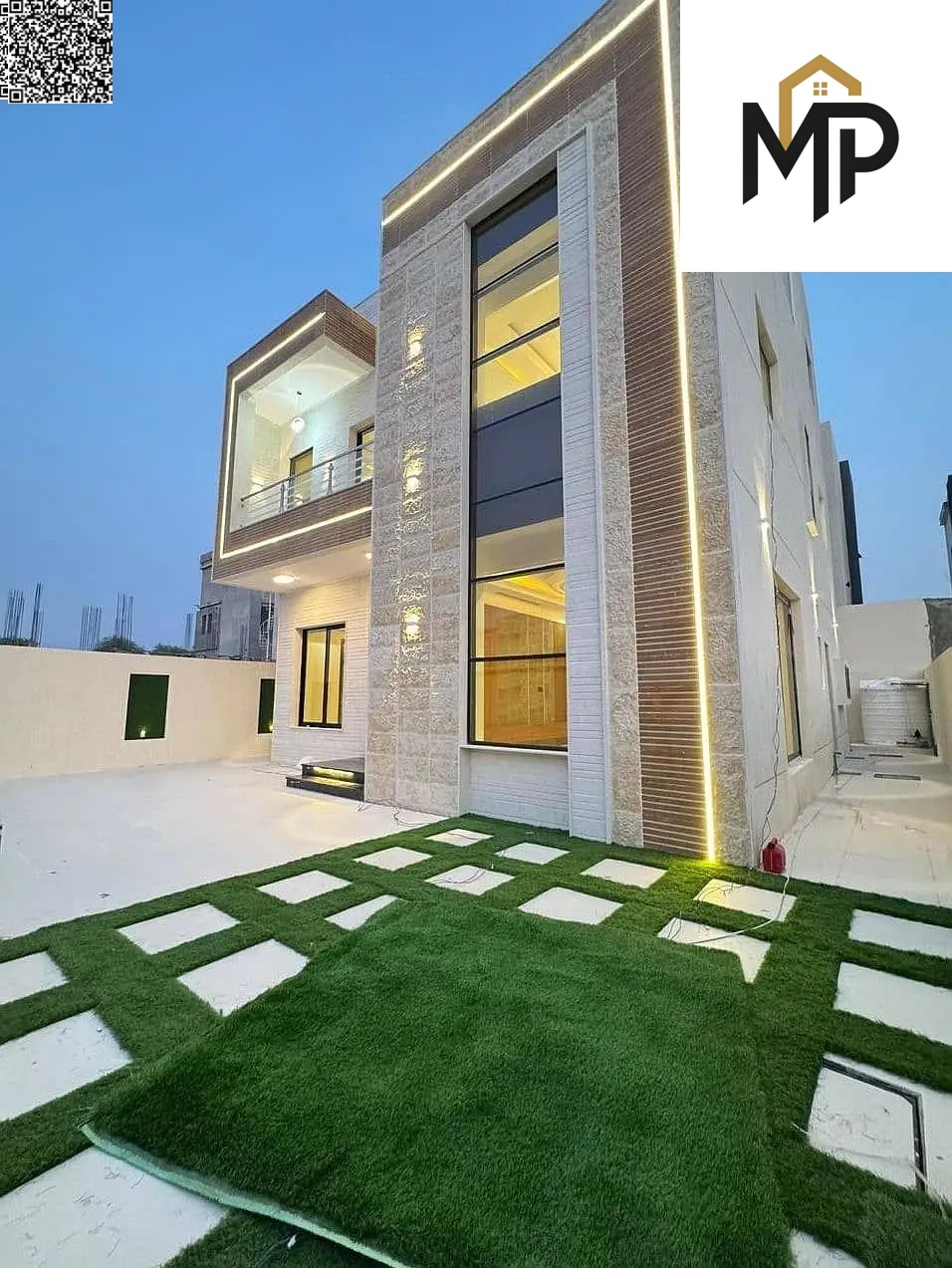 A villa, including registration and ownership fees, ready to move in, close to all services, with luxurious designs.