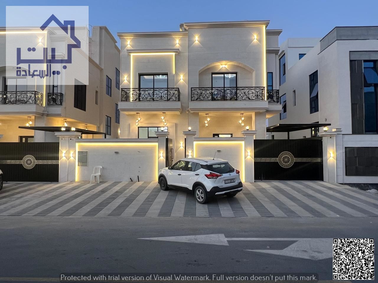 Own your dream villa [ 2 floors + roof ] with AC & fees included , prime location near services & Sheikh Mohammed bin Zayed Rd , freehold for all