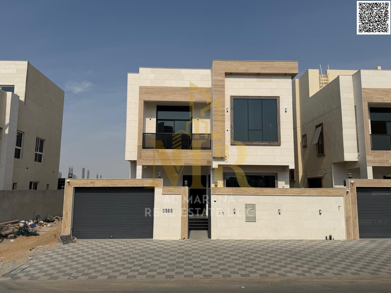 Luxury super deluxe villa for sale in Al Bahia, Ajman, at an attractive price including air conditioning. Freehold ownership in the quiet and distingu