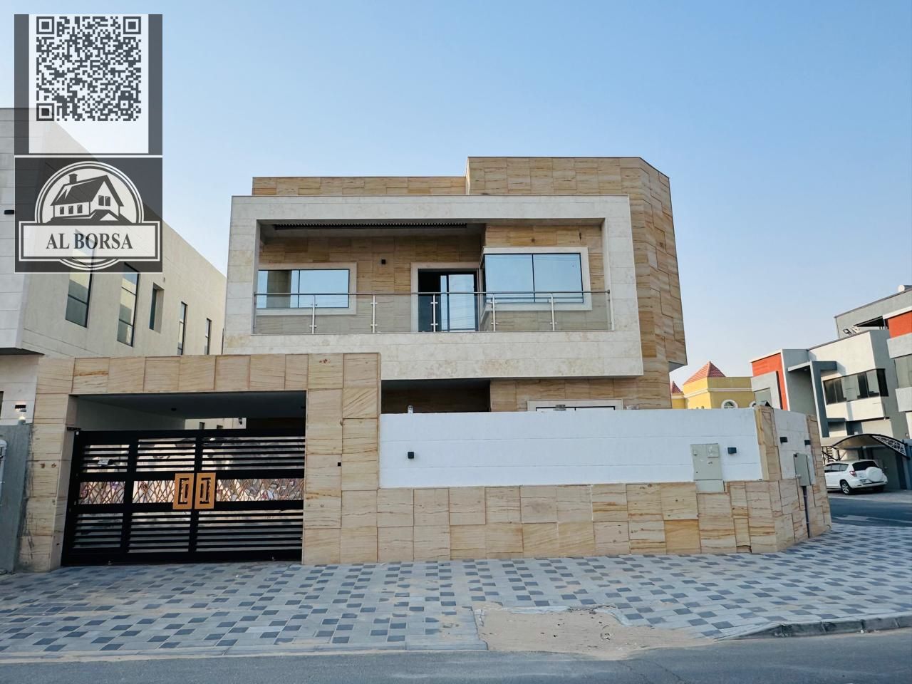 Luxury villa for rent in Al Yasmin neighborhood – modern design and prime location, consisting of 5 master bedrooms with a majlis and a large family l