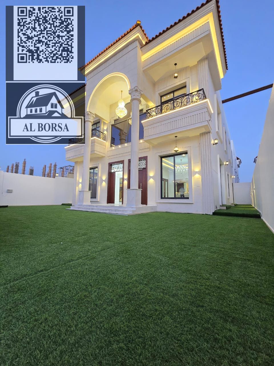 Brand new villa for rent in Al-Haliyo 2 – excellent location and spacious areas consisting of 5 master bedrooms with a majlis and a large family loung