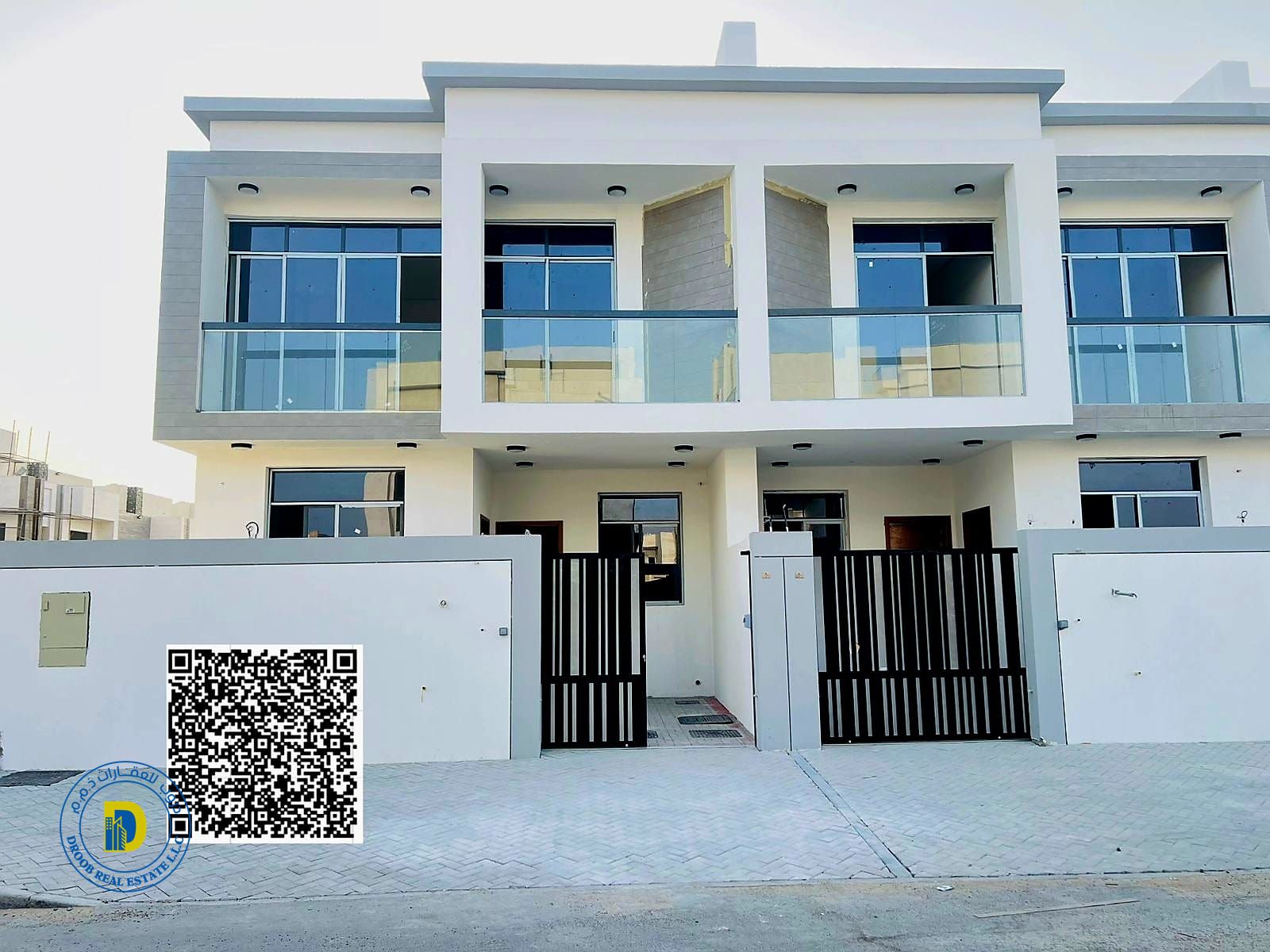 For sale: 6-bedroom townhouse in Al Bahia, Ajman, including registration fees. Super deluxe finishing. Freehold. Bank financing