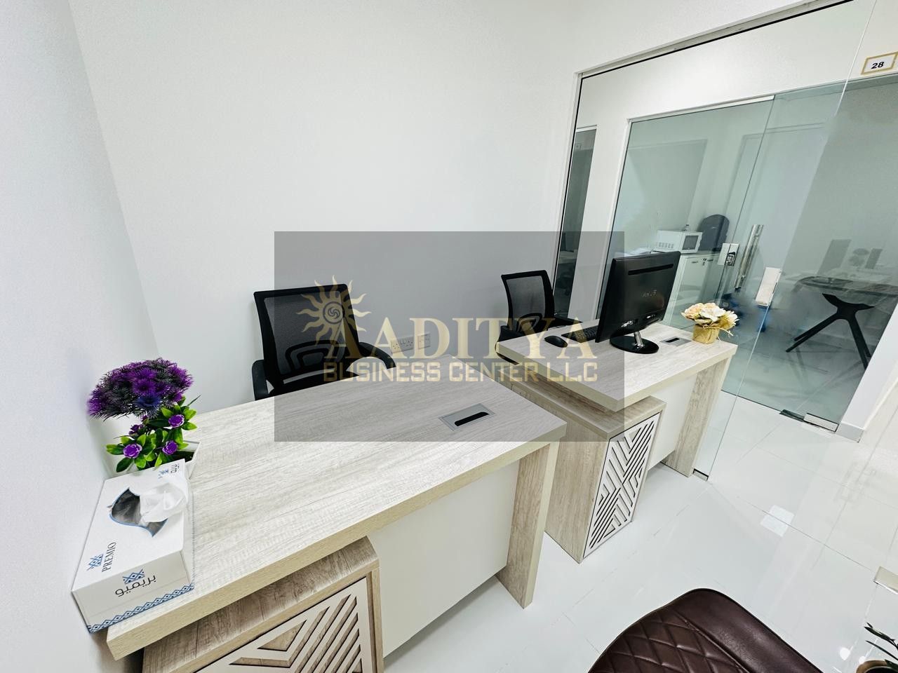 Office Fully Fitted and Furnished with Free Dewa Internet No Commission