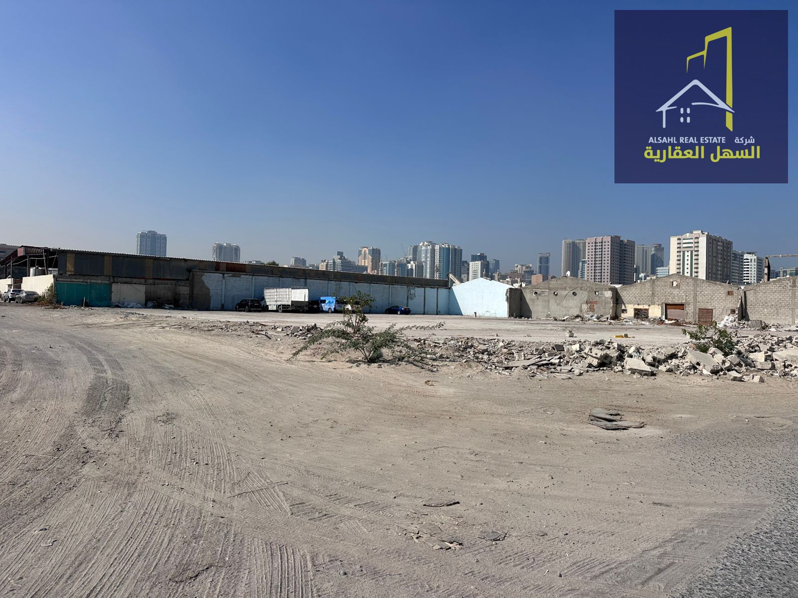 Al Sahl Real Estate presents For sale: a commercial-residential corner plot on two streets in Al Durari Commercial Area– Sharjah Area: 34,666 sq. ft
