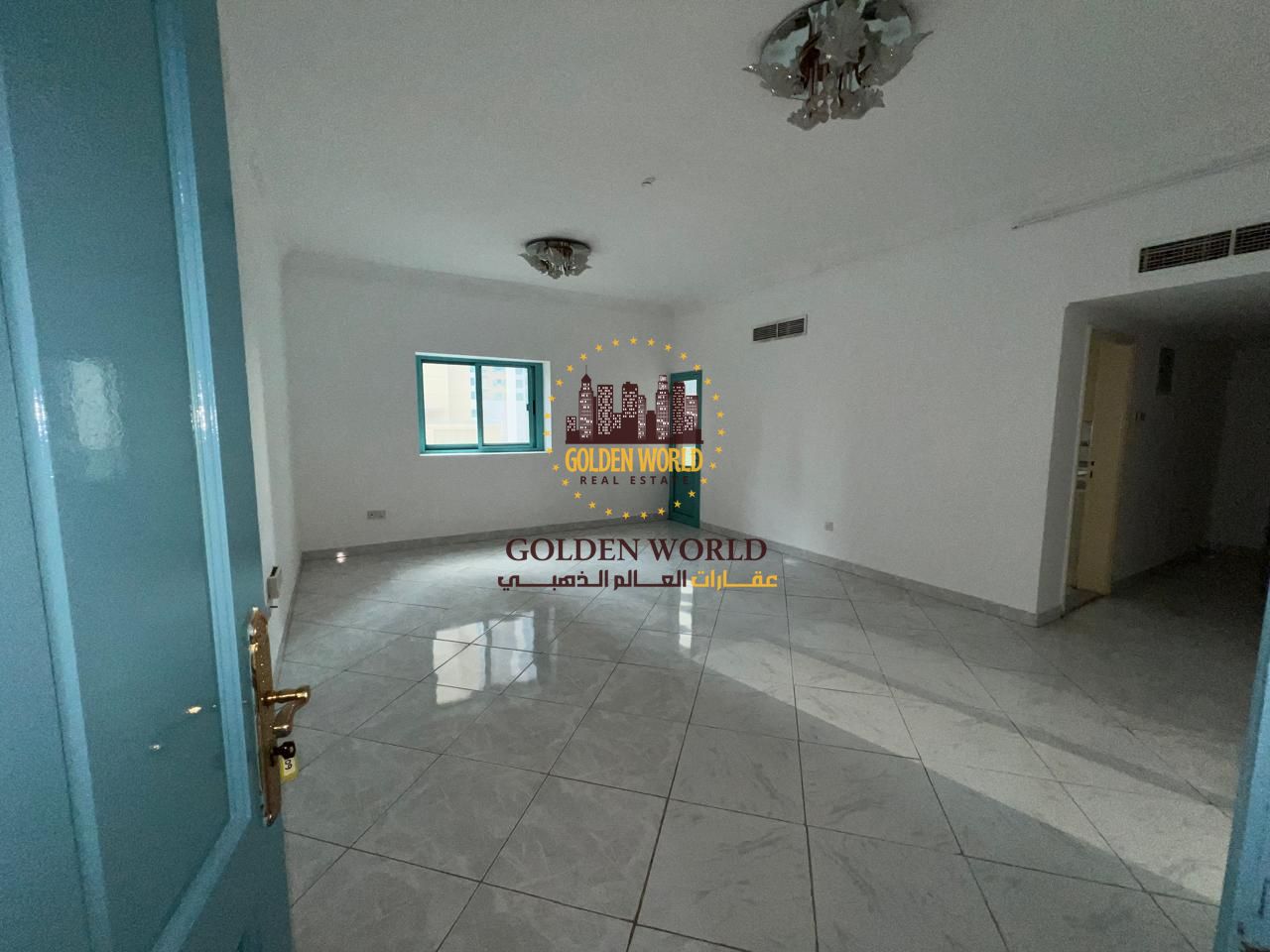 Apartment for rent in Sharjah – Al Khan, featuring 2 bedrooms and a living room with 2 balconies, with free AC for year-round comfort.