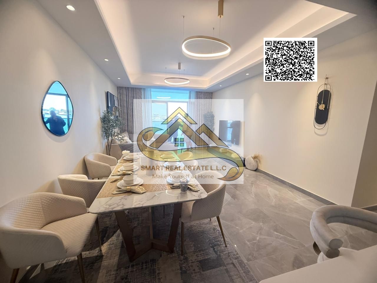 1bed room and a hall big size for sale in creek tower ajman | creek view | and a big seperate kitchen | balcony | open view | no comission |
