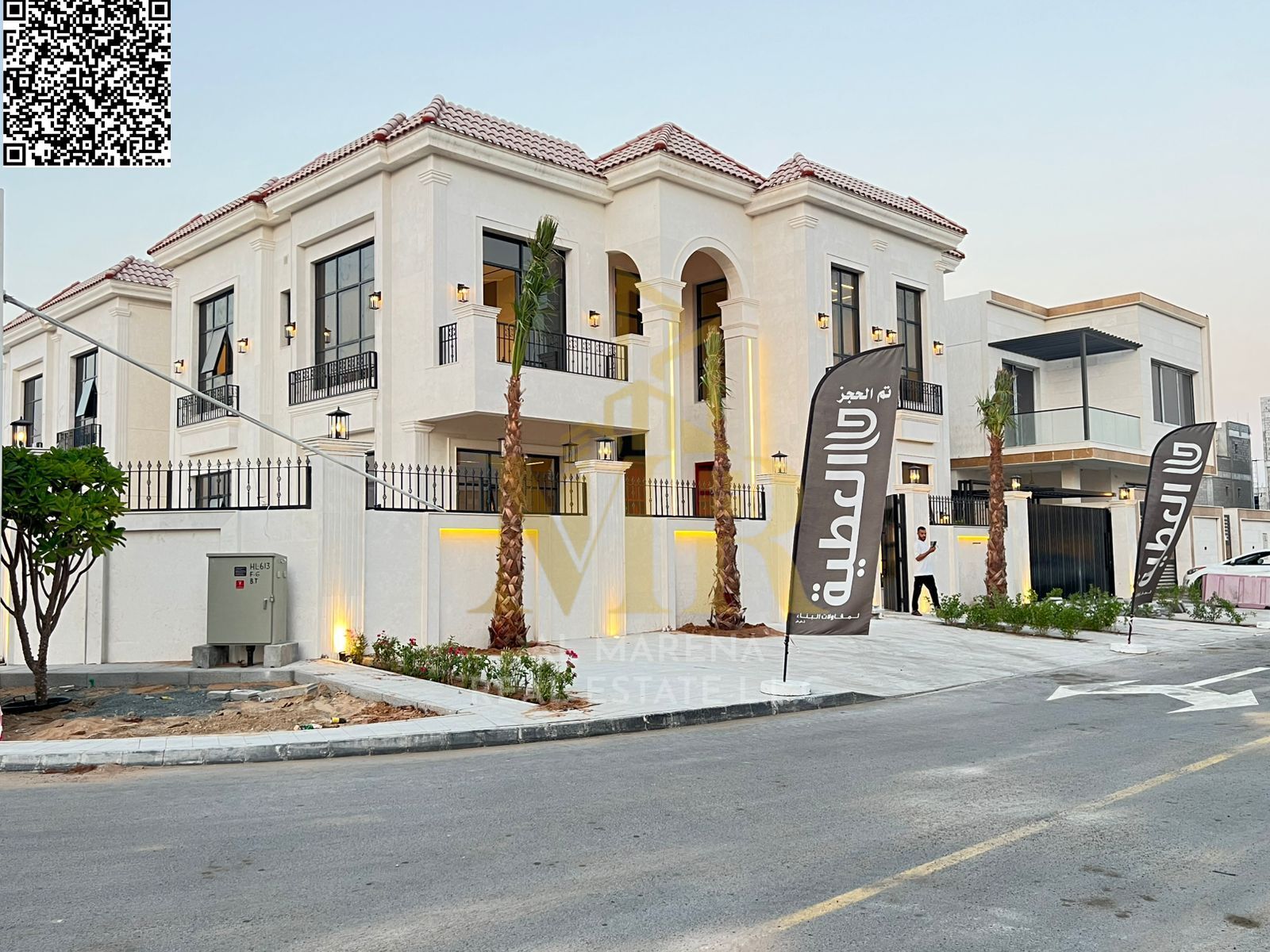 Own your dream villa in the heart of Al Yasmin, Ajman. A luxurious villa with a modern design and an indoor swimming pool. Price includes electricity.