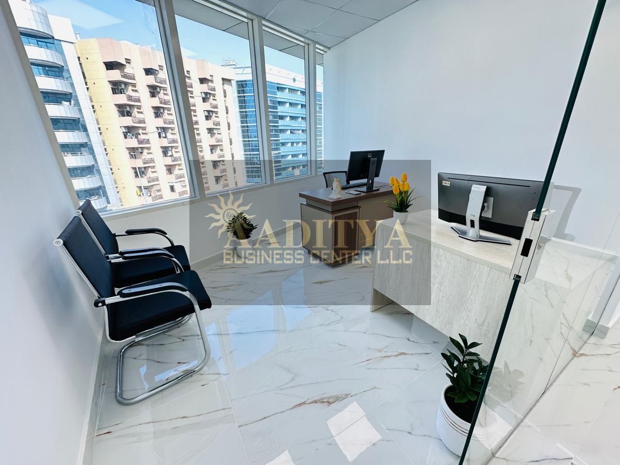 Discover the joy of hassle-free renting| Fully fitted office for Rent