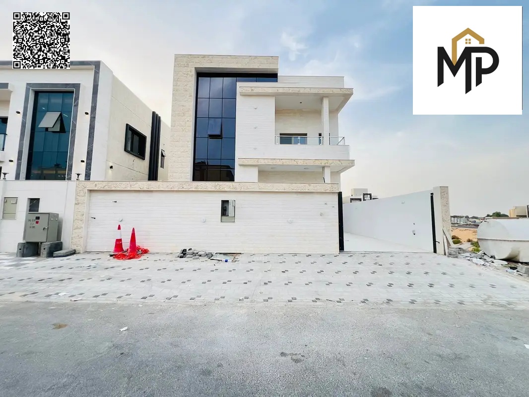 Villa for sale in Al Zahia – Ajman. Specifications: * 4 master bedrooms with a modern design * 2 spacious living rooms suitable for families * Elegant