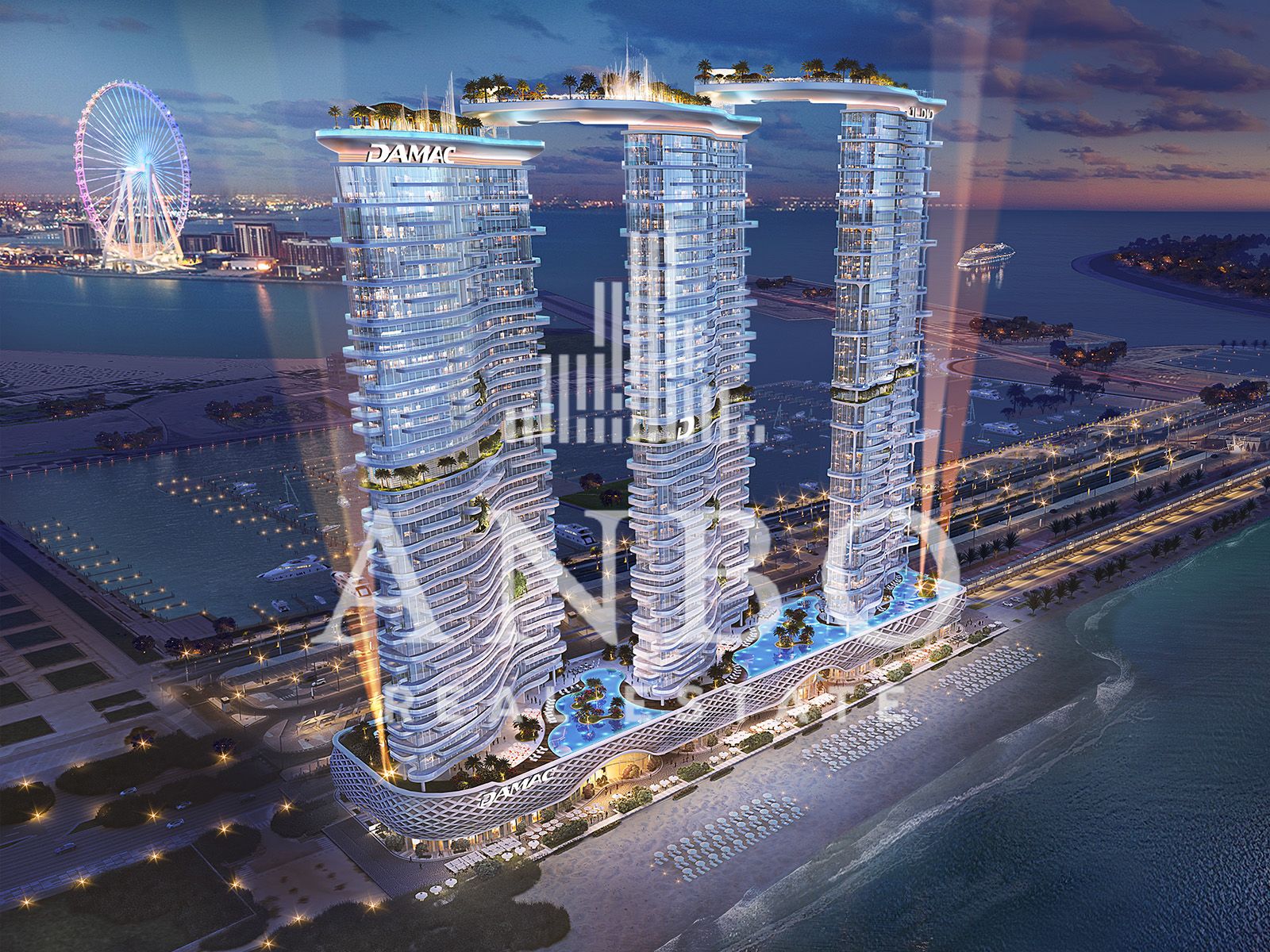 Prestige Cavalli 5BR Duplex | 618 sqm | Dubai Eye View | Damac Bay Tower B, Dubai Harbour
