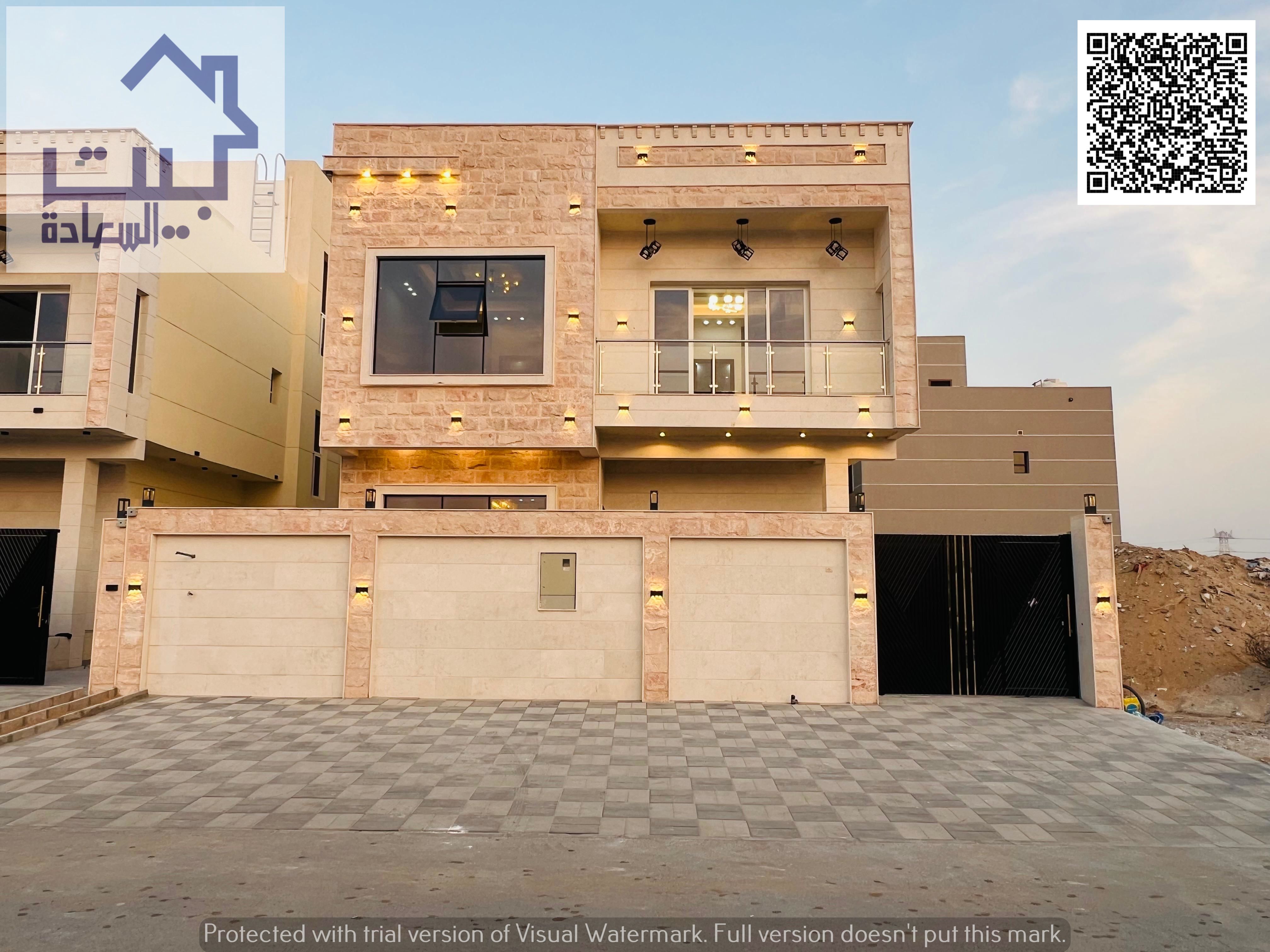 Your dream villa, two floors plus a rooftop, 6 bedrooms, next to the famous Al Hamidiya Park, including registration and ownership fees, at an attract