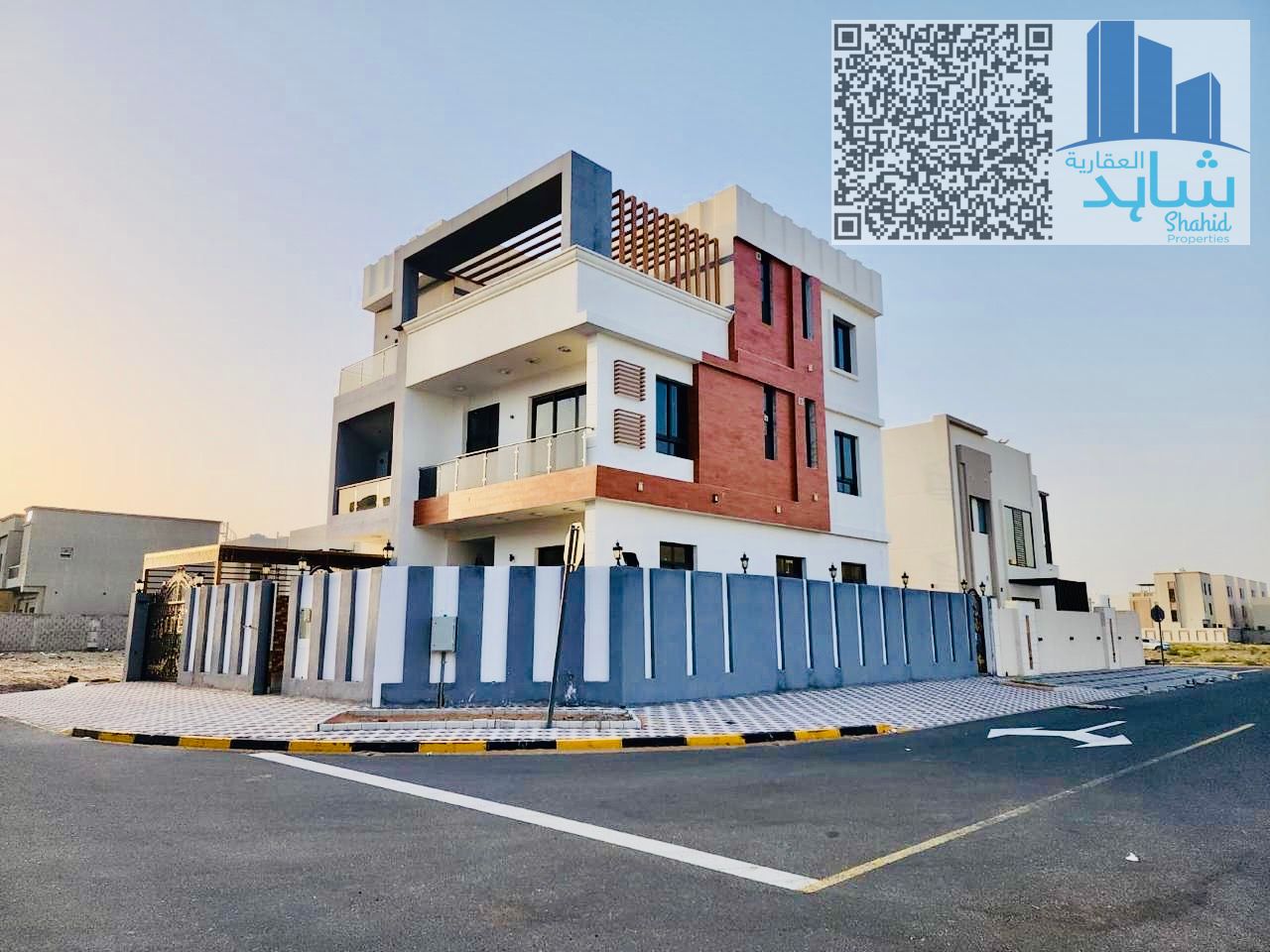 Corner Luxury Villa for Rent | Ajman Zahya | 7BR + Maid | Roof Access | Ready to Move Rent: 150K Yearly