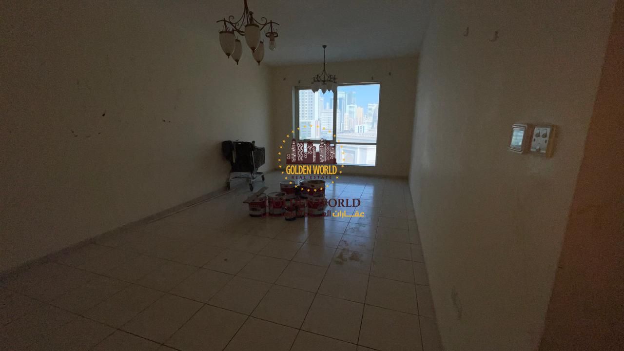 2BR + living room, balcony, free AC, 3 baths, master room, gym & pool, parking 3150, pay via Tabby.