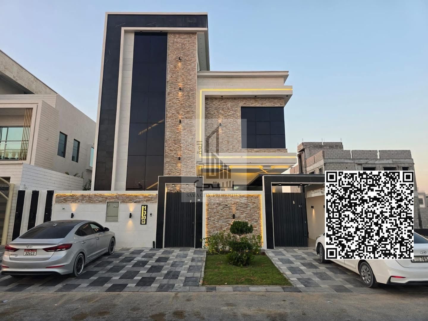 European finished villa with roof on Sheikh Mohammed bin Zayed Road