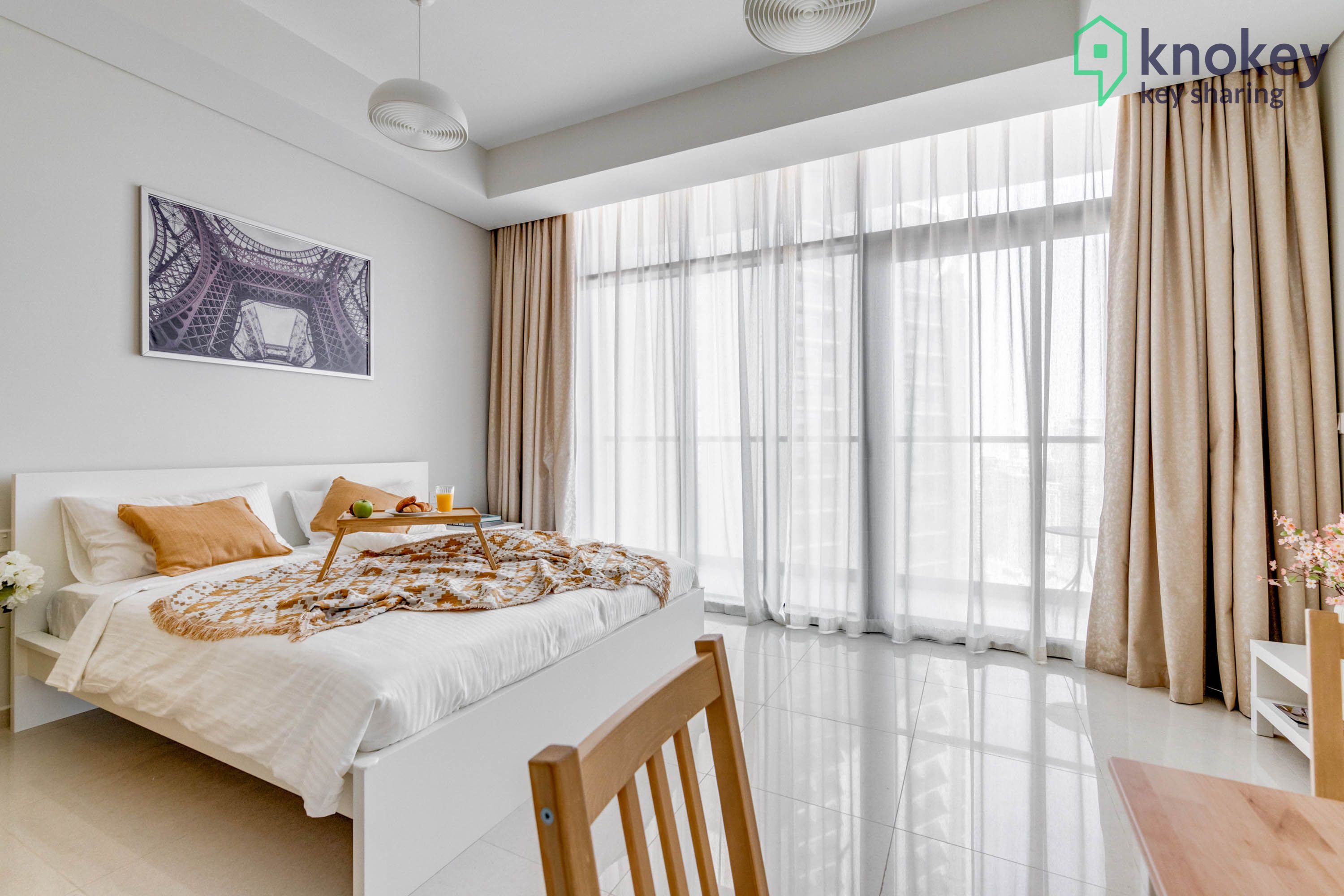 Knokey Cozy Studio Apartments in Business Bay, Aykon City Tower C, Pool and Gym Access