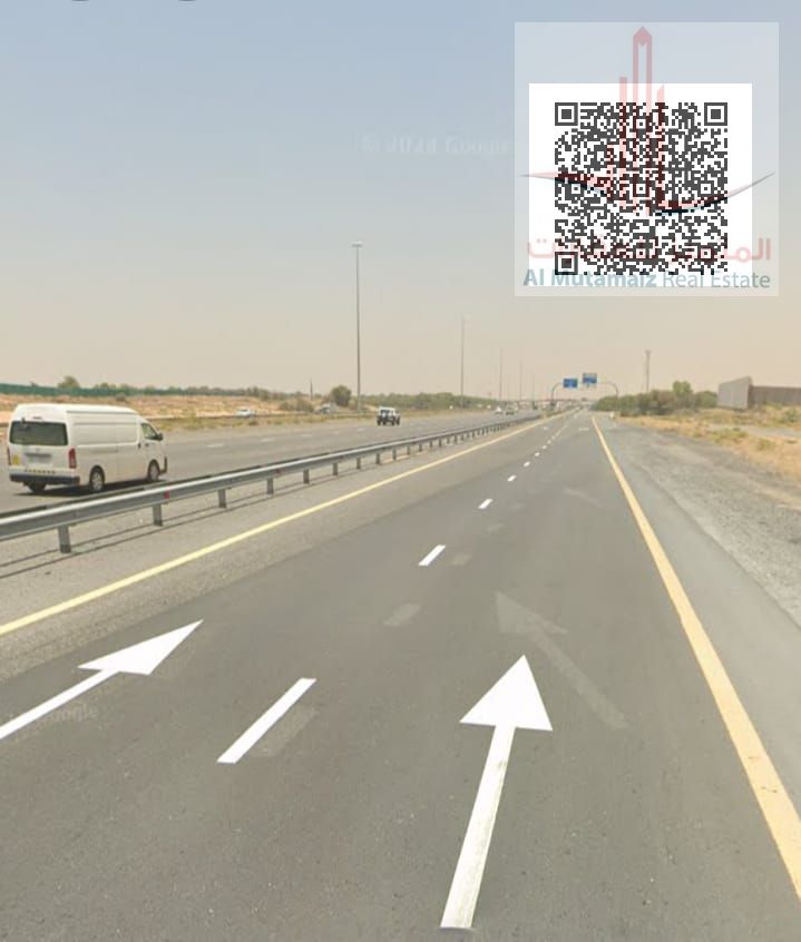 For sale: Residential and commercial land in Ajman Emirate, in a prime location in Al Zahia area, first row on the main Mohammed Bin Zayed Street.